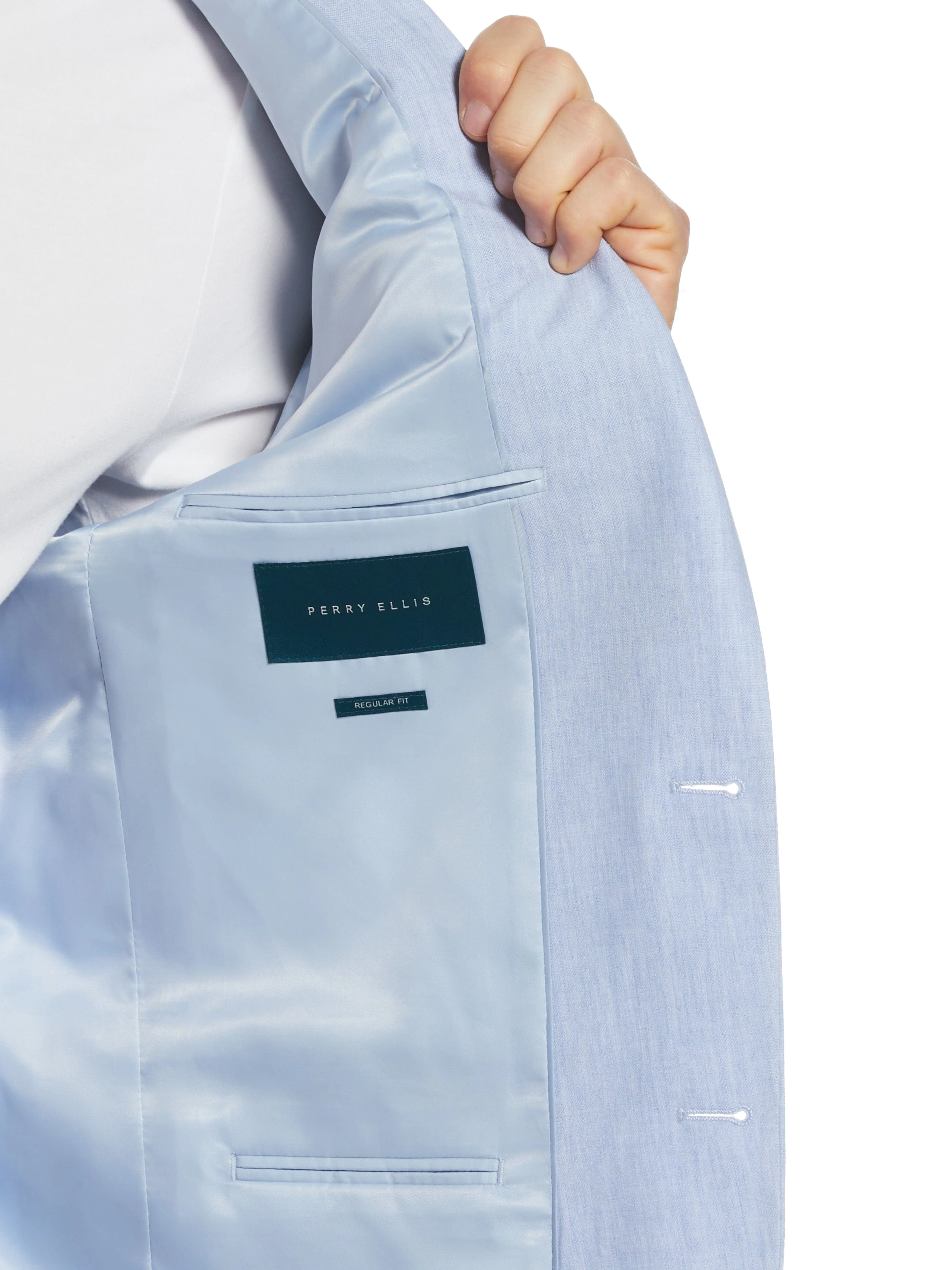 Slim Fit Linen Blend Suit Jacket - Image 4