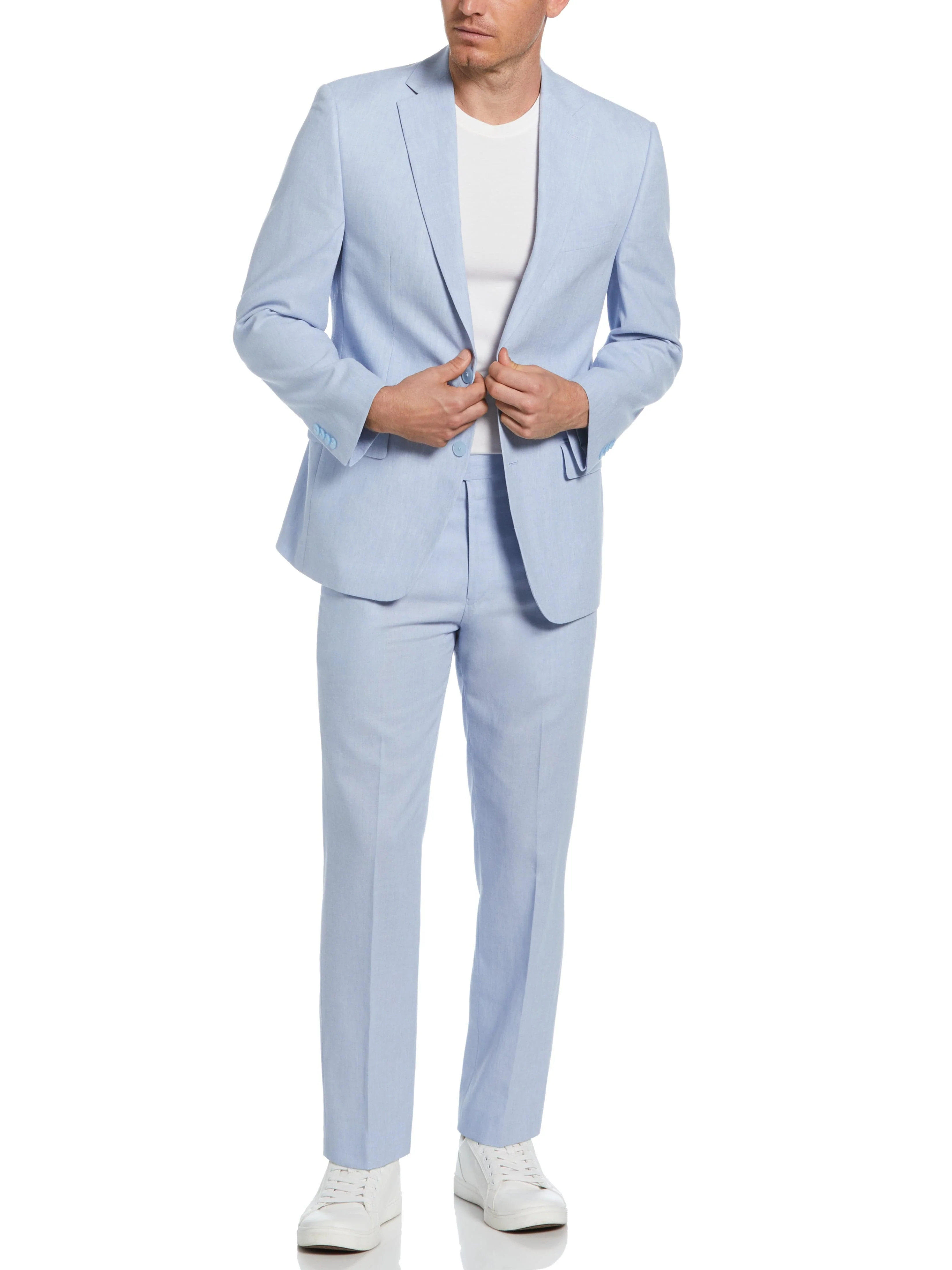 Slim Fit Linen Blend Suit Jacket - Image 5