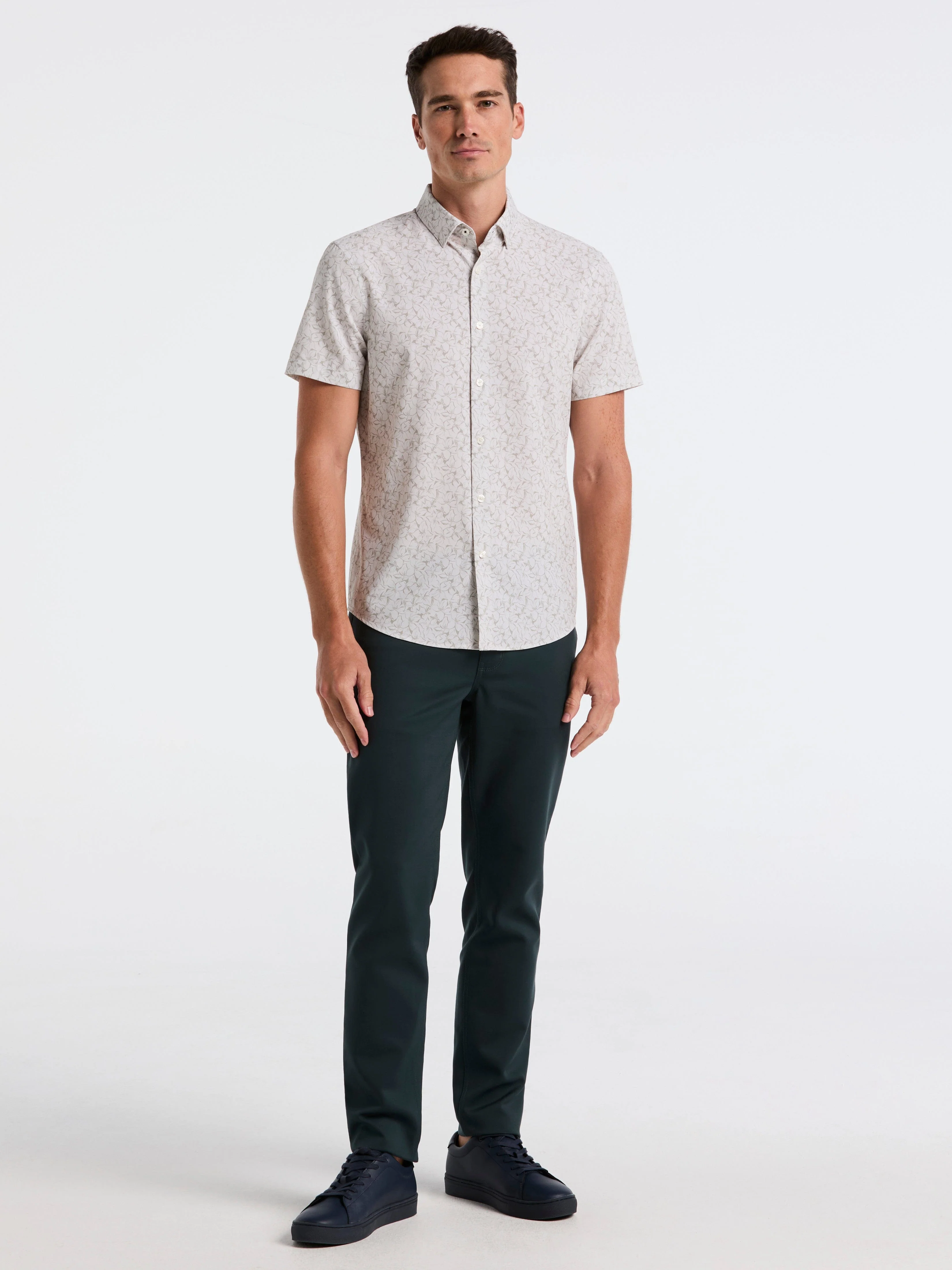 Slim Fit Linear Floral Shirt - Image 4