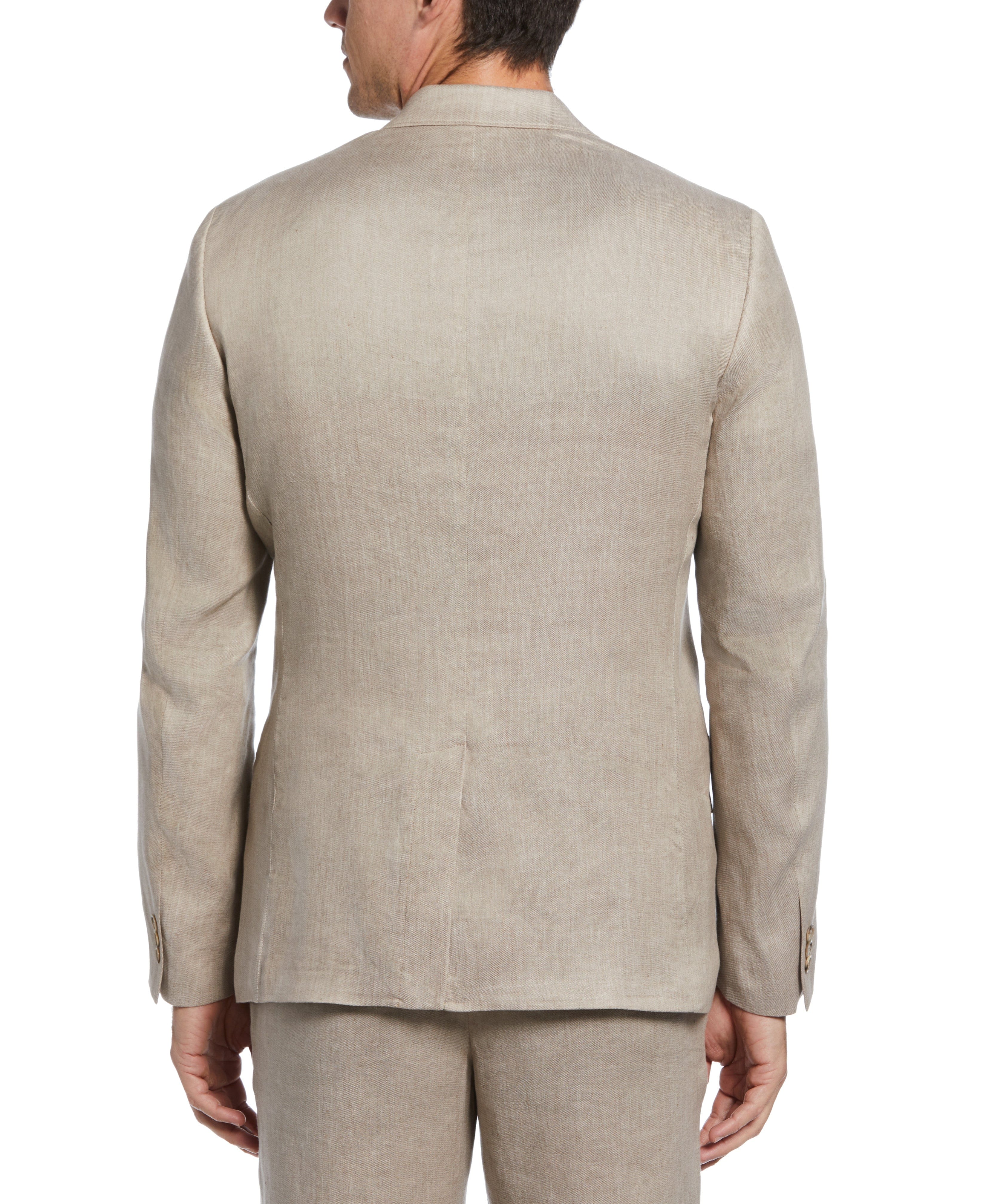 Slim Fit Linen Blend Summer Suit Jacket - Image 2