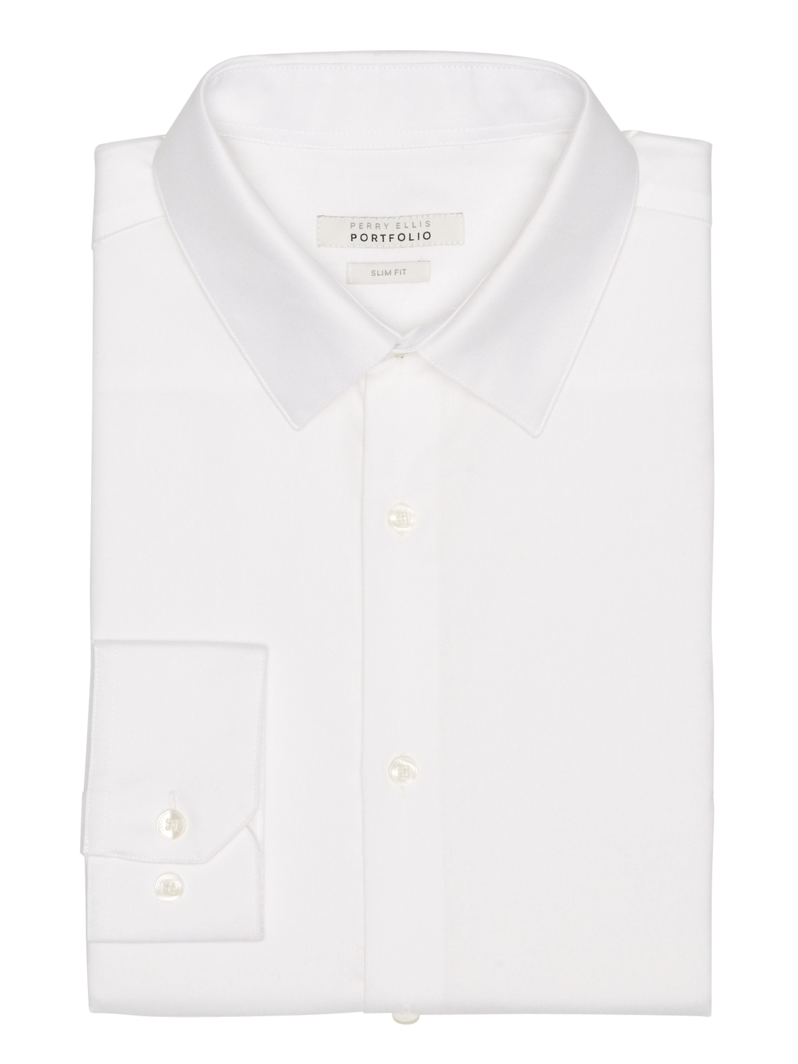 Slim Fit Non-Iron Solid Dress Shirt - Image 2