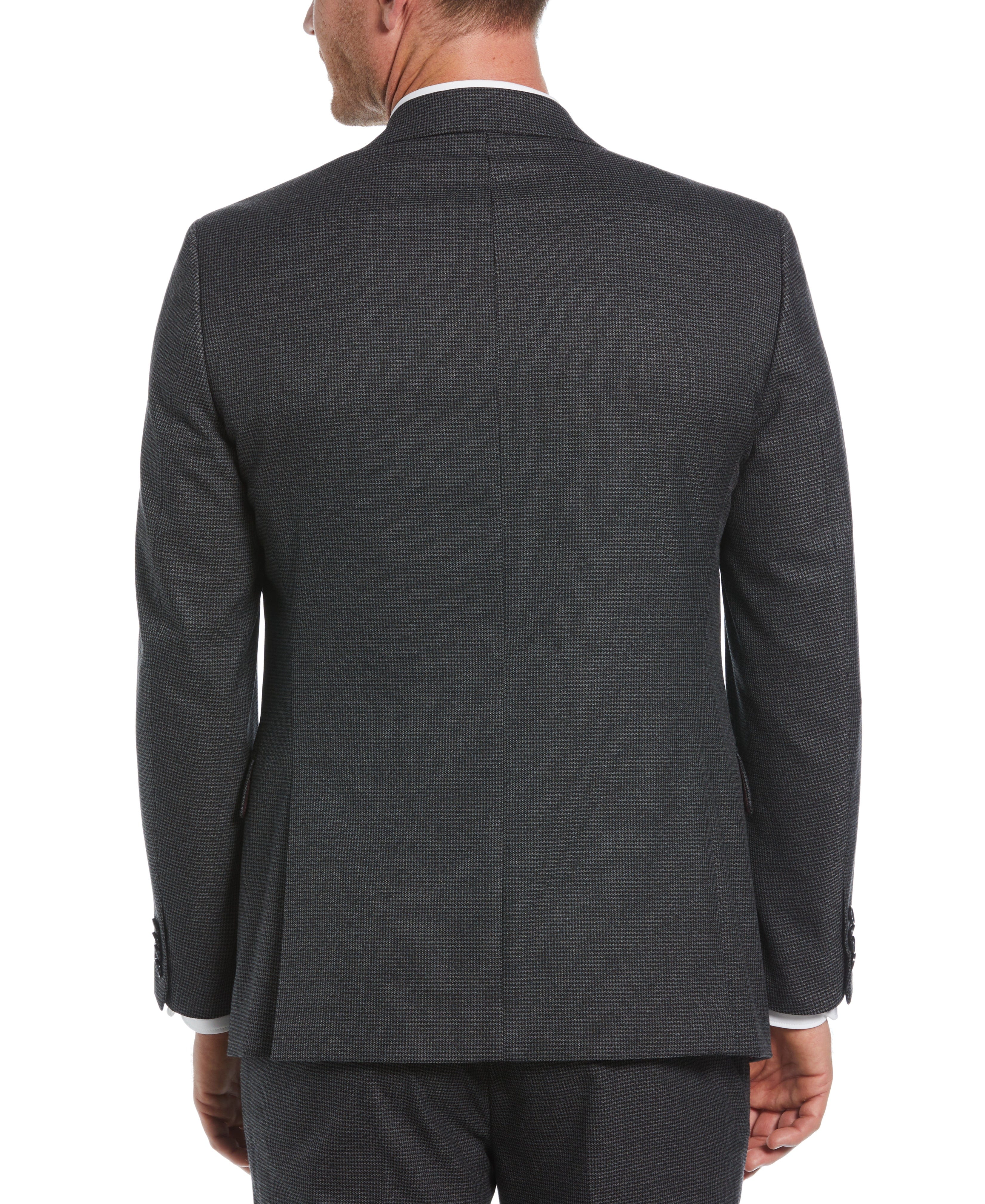 Slim Fit Notch Lapel Houndstooth Suit Jacket - Image 2