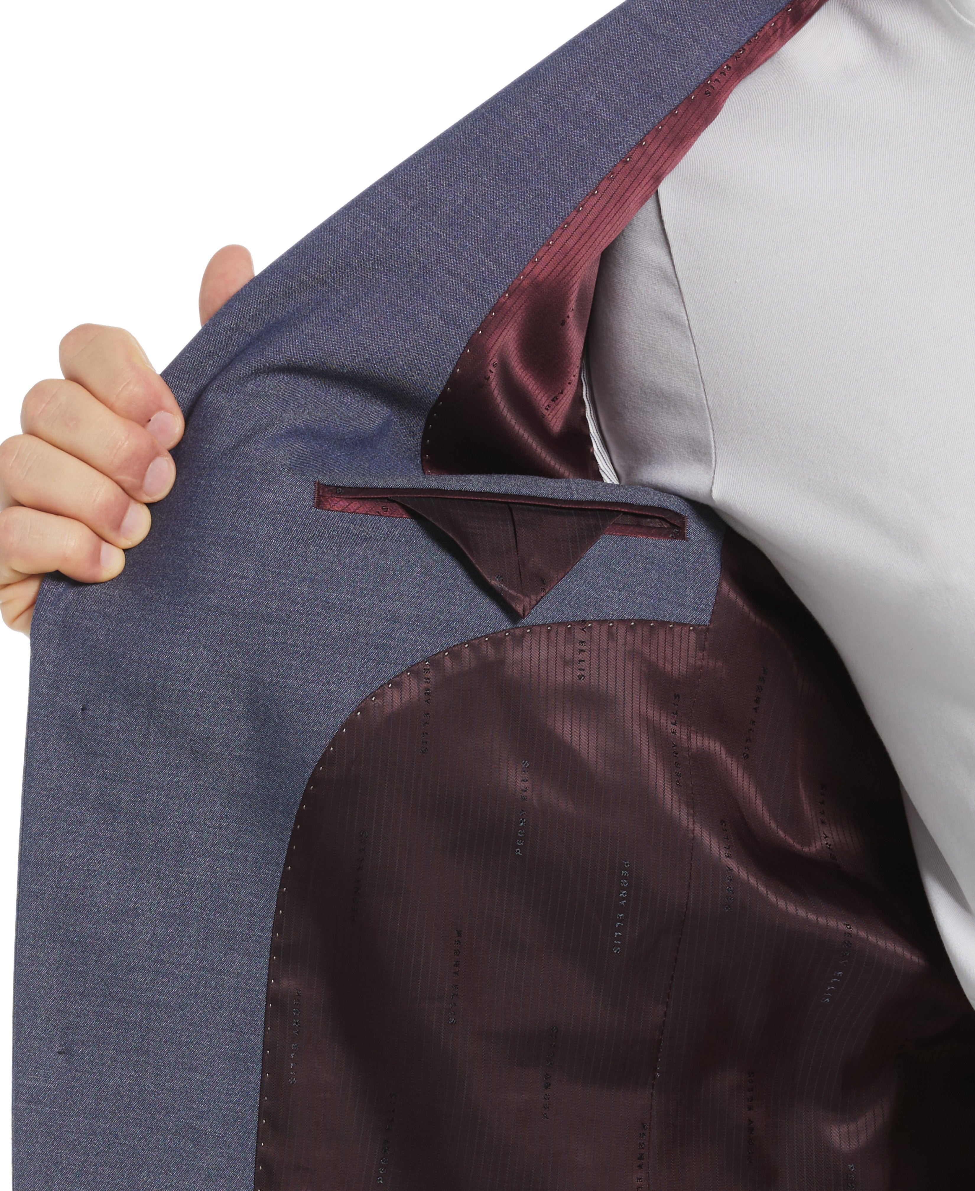 Skinny Fit Notch Lapel Iridescent Suit Jacket - Image 4