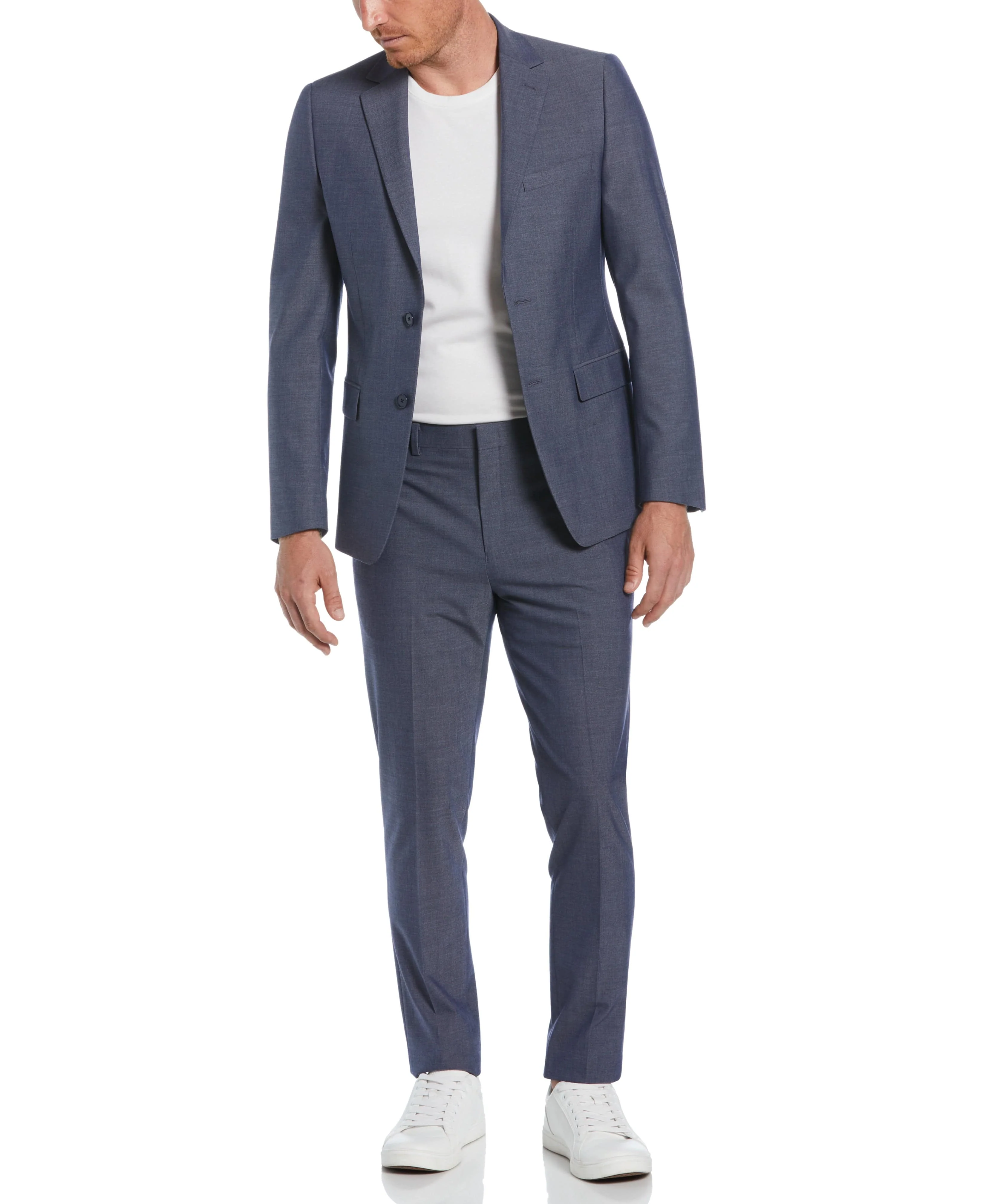 Skinny Fit Notch Lapel Iridescent Suit Jacket - Image 5