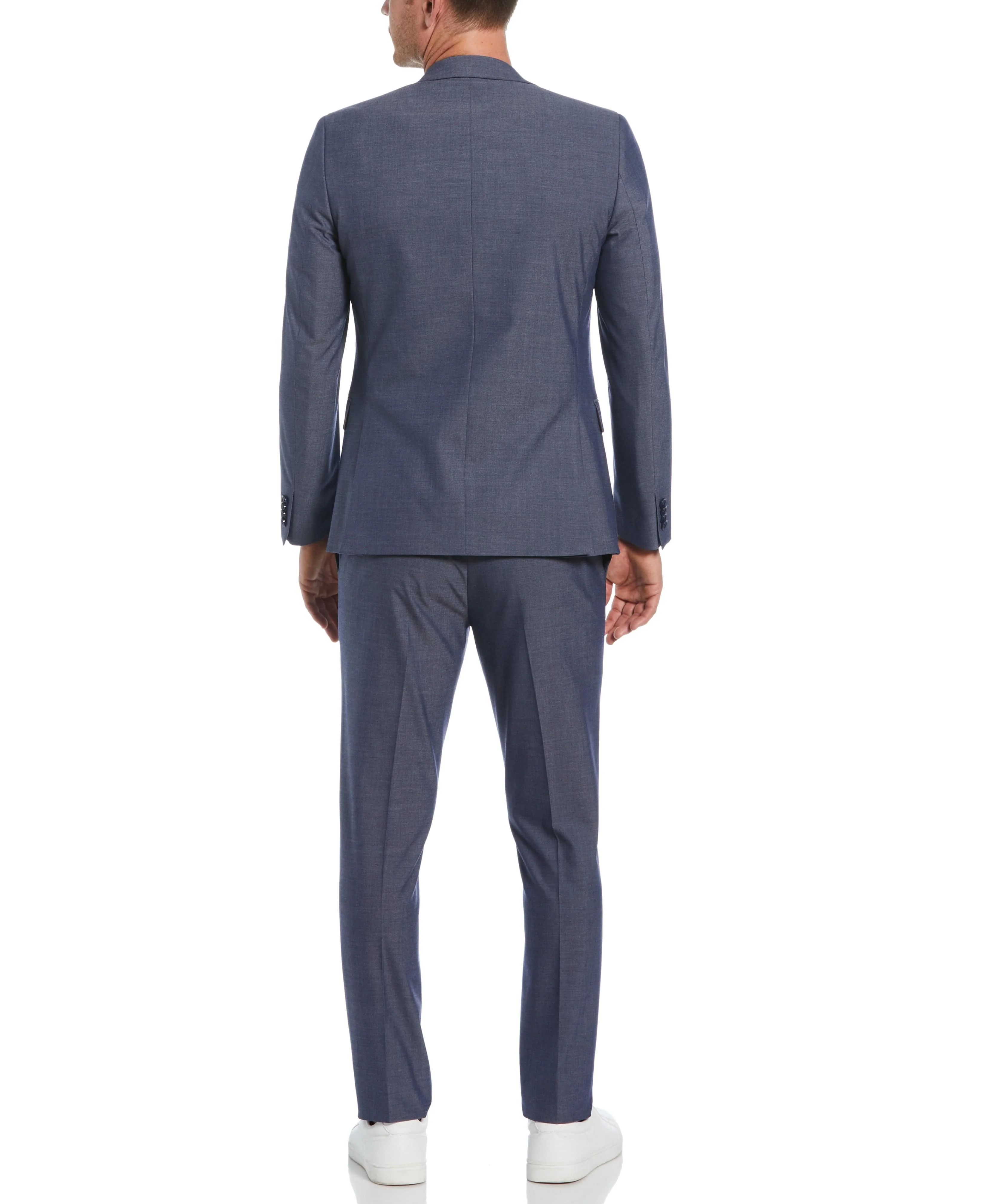Skinny Fit Notch Lapel Iridescent Suit Jacket - Image 6