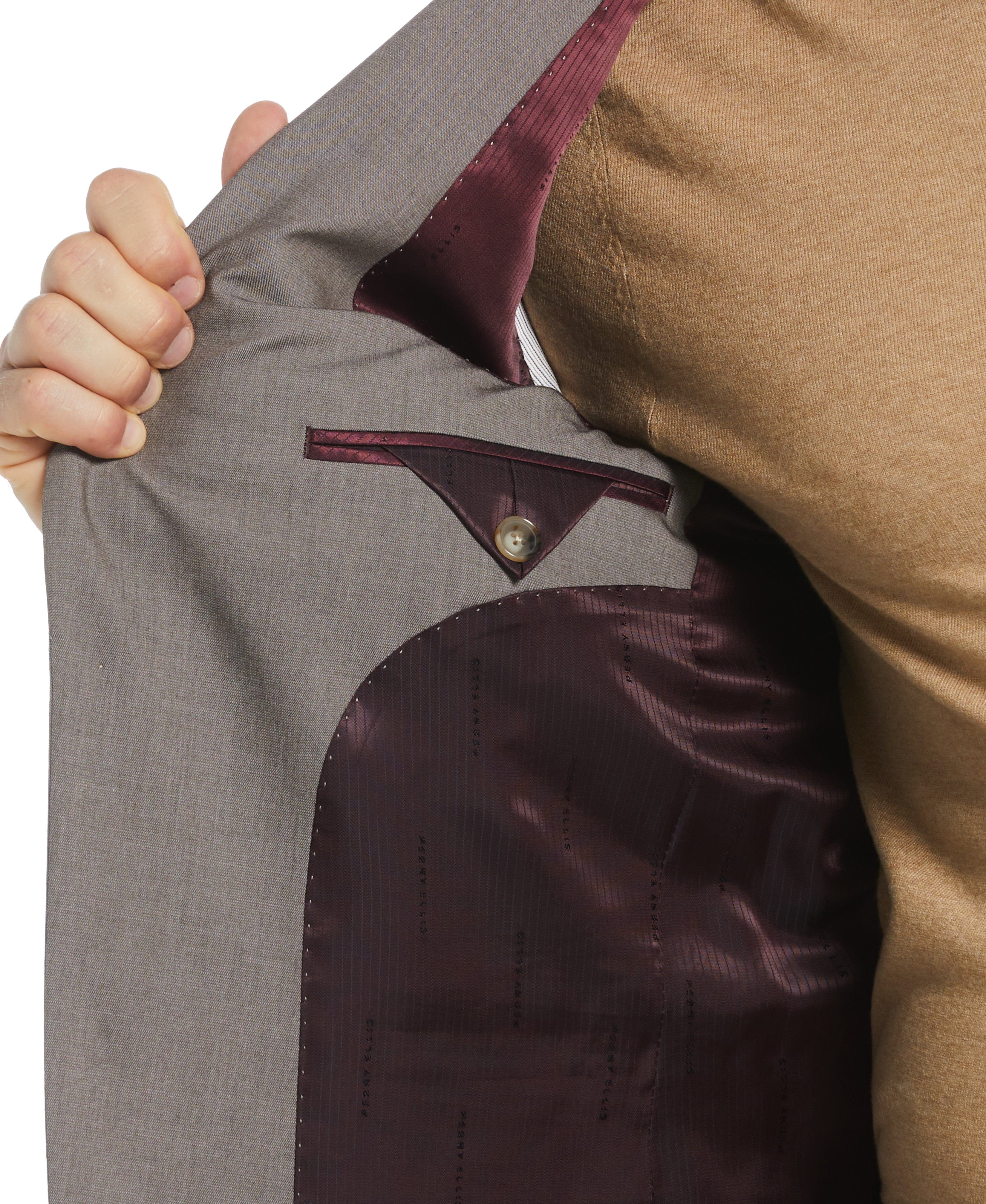 Skinny Fit Notch Lapel Iridescent Suit Jacket - Image 4
