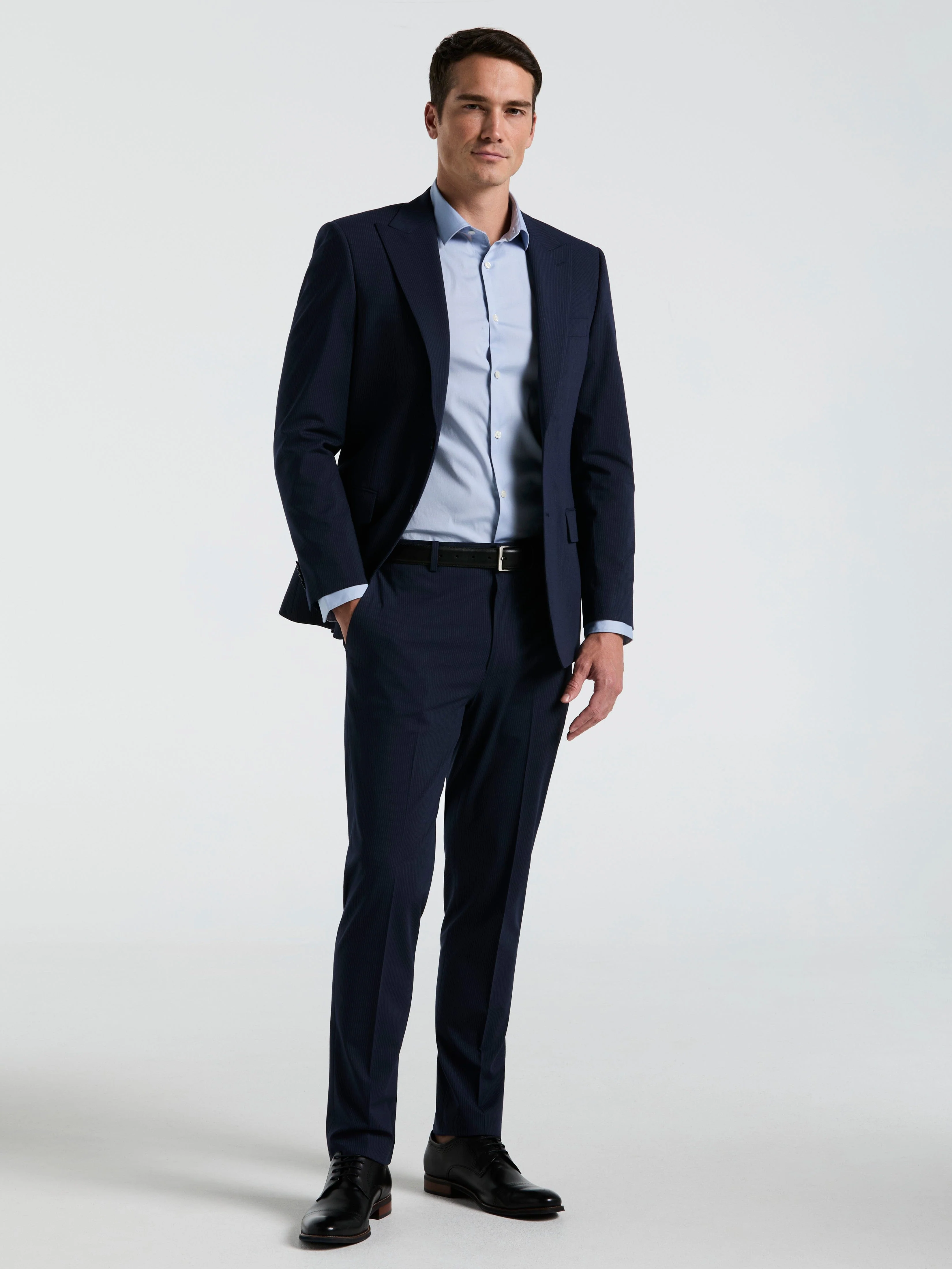Slim Fit Pinstripe Suit Jacket - Image 3