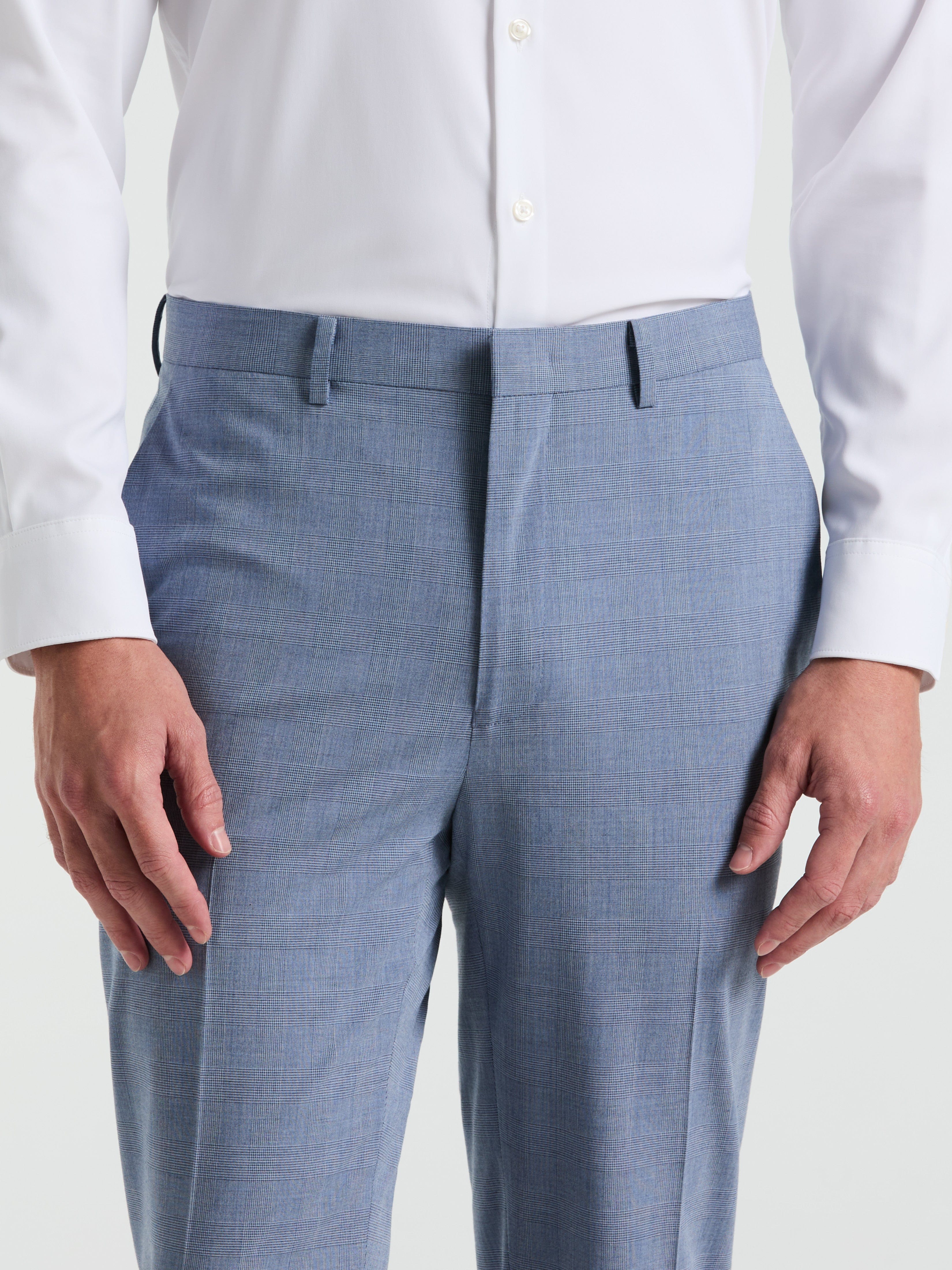 Slim Fit Plaid Print Suit Pant - Image 2