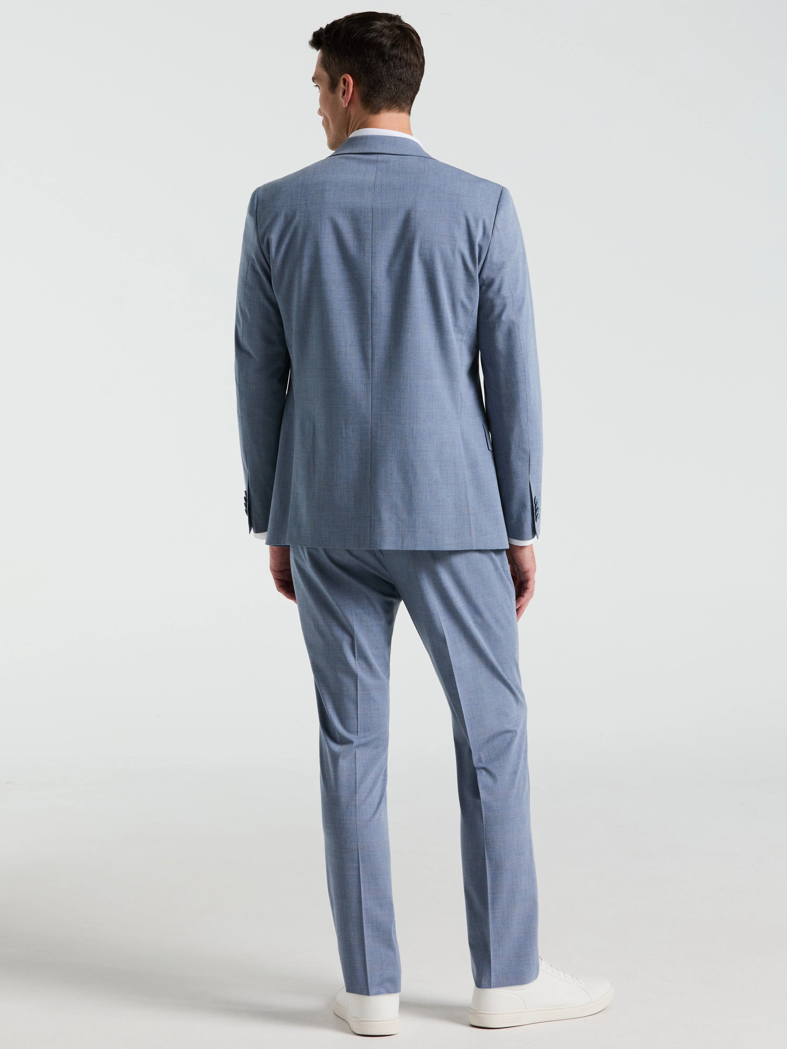 Slim Fit Plaid Print Suit Pant - Image 4