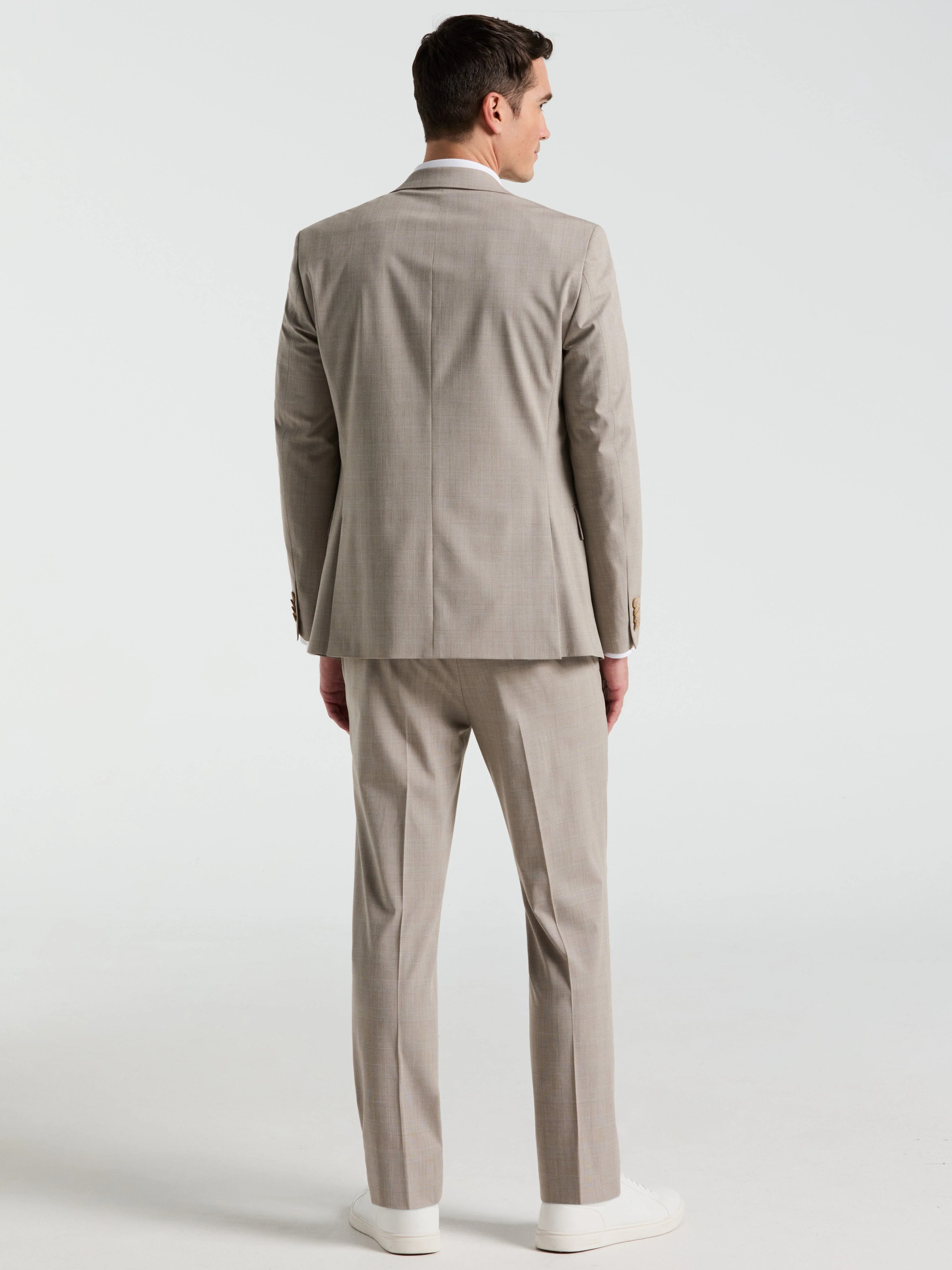 Slim Fit Plaid Print Suit Pant - Image 4