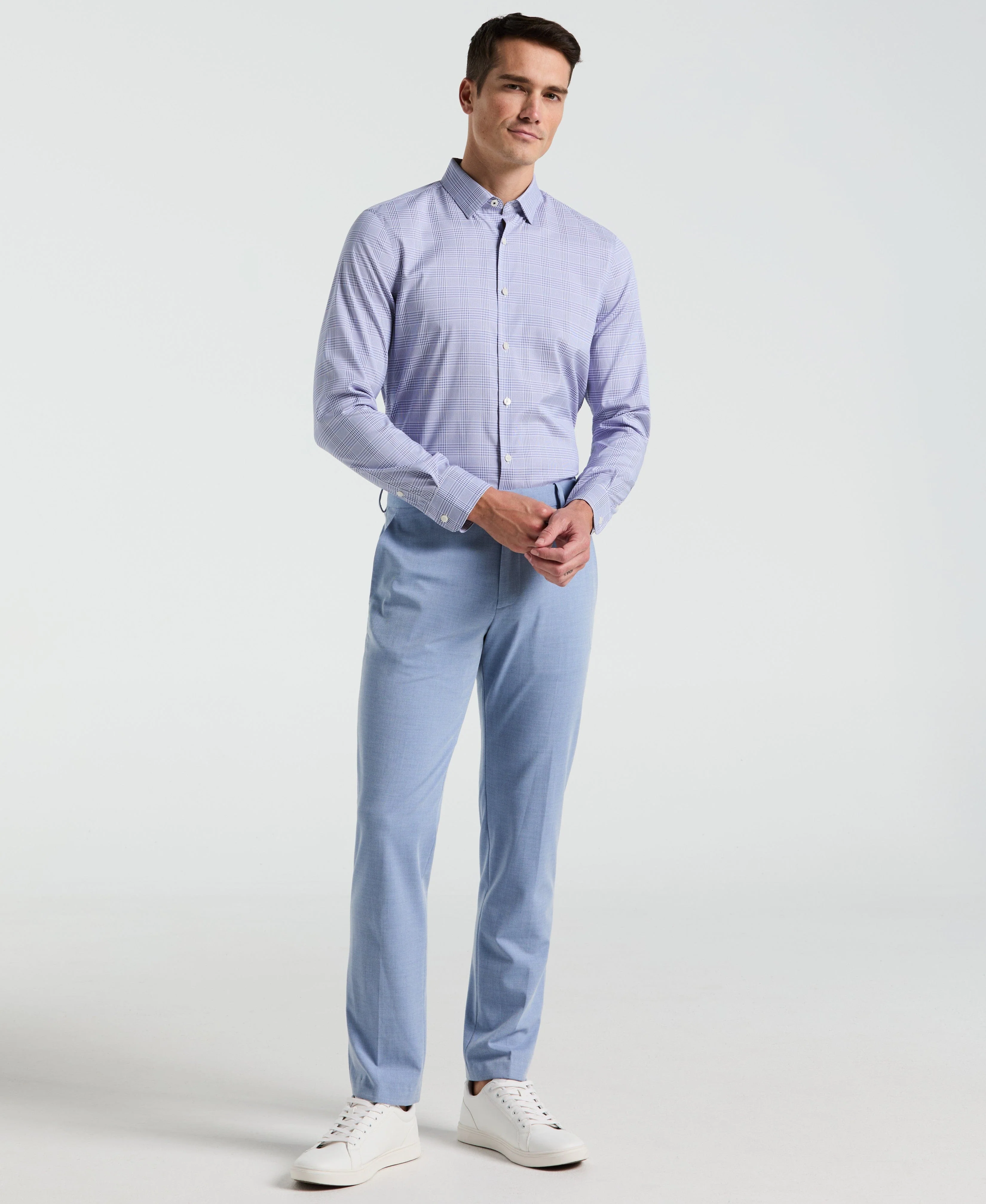 Slim Fit Plaid Total Stretch Shirt - Image 4