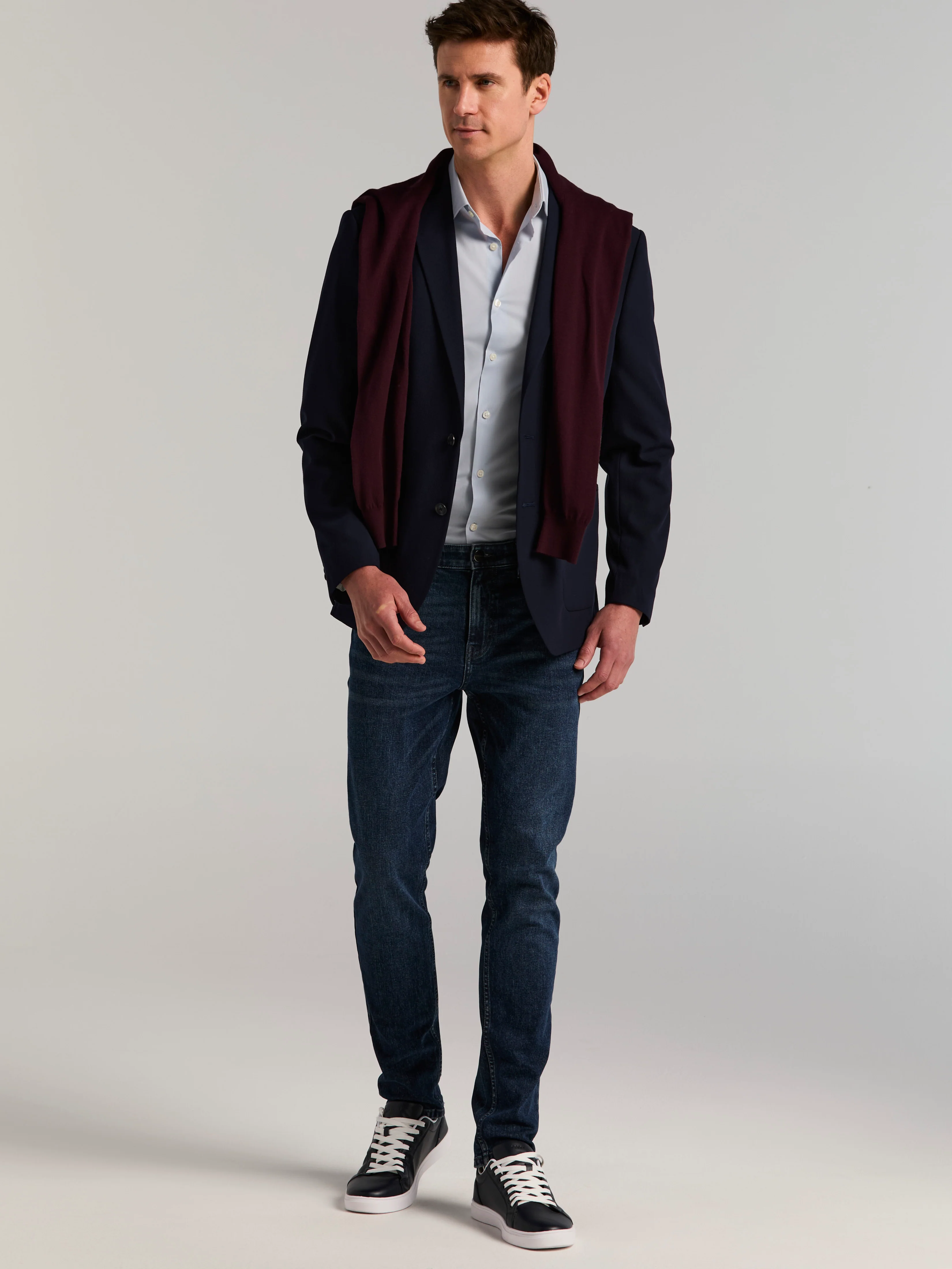 Slim Fit Seersucker Suit Jacket - Image 4