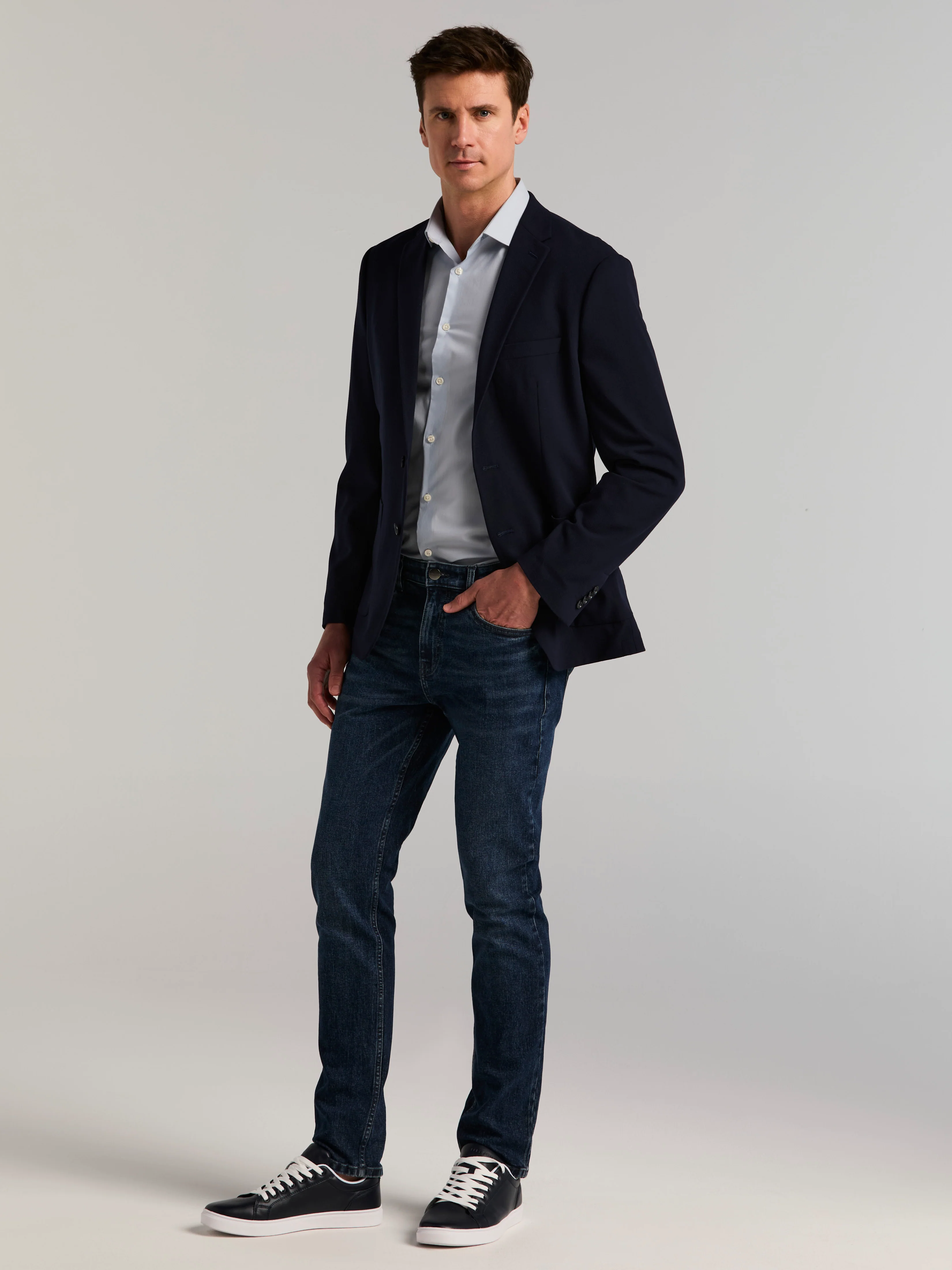 Slim Fit Seersucker Suit Jacket - Image 5