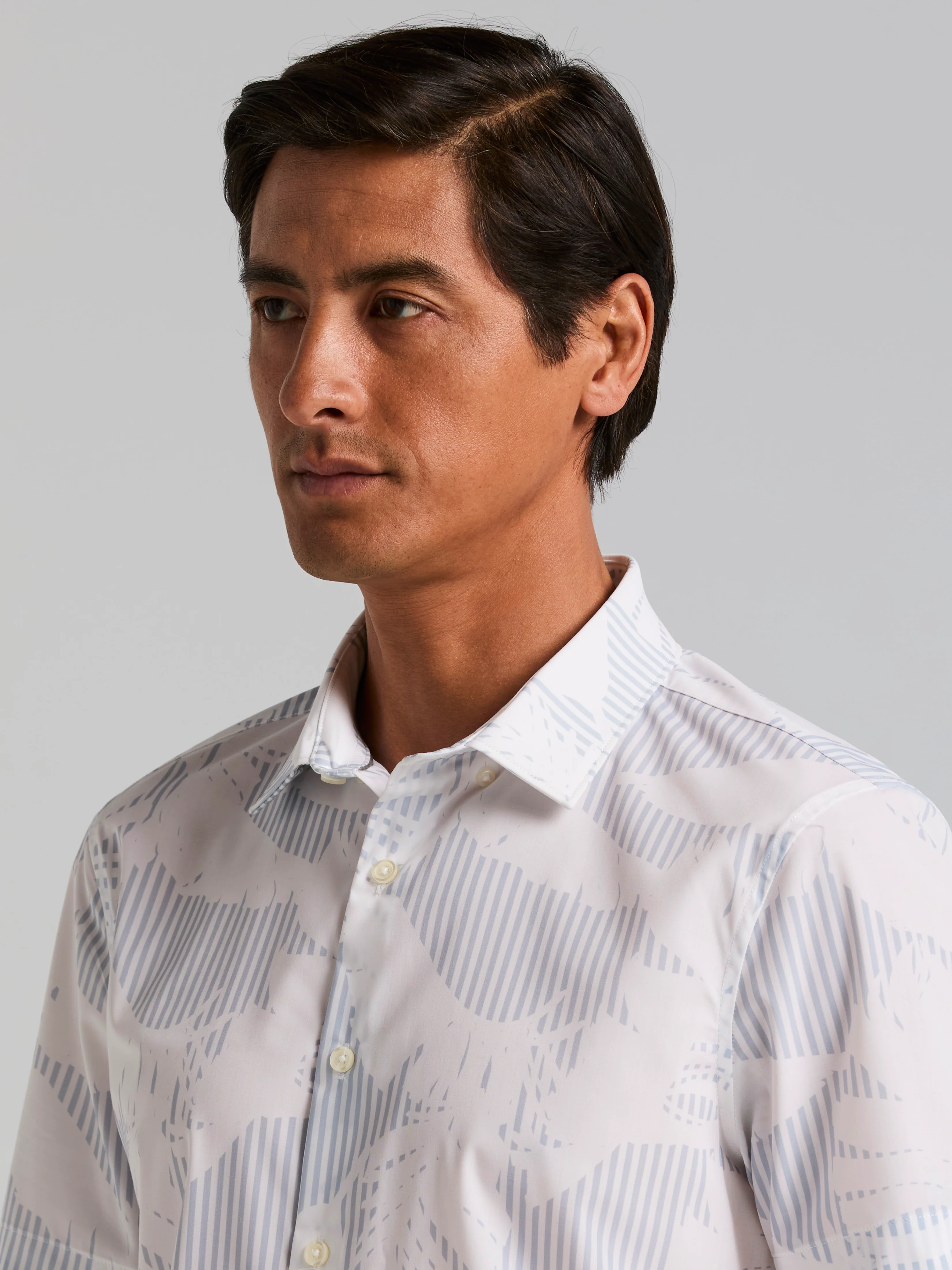 Slim Fit Feather Print Shirt - Image 2