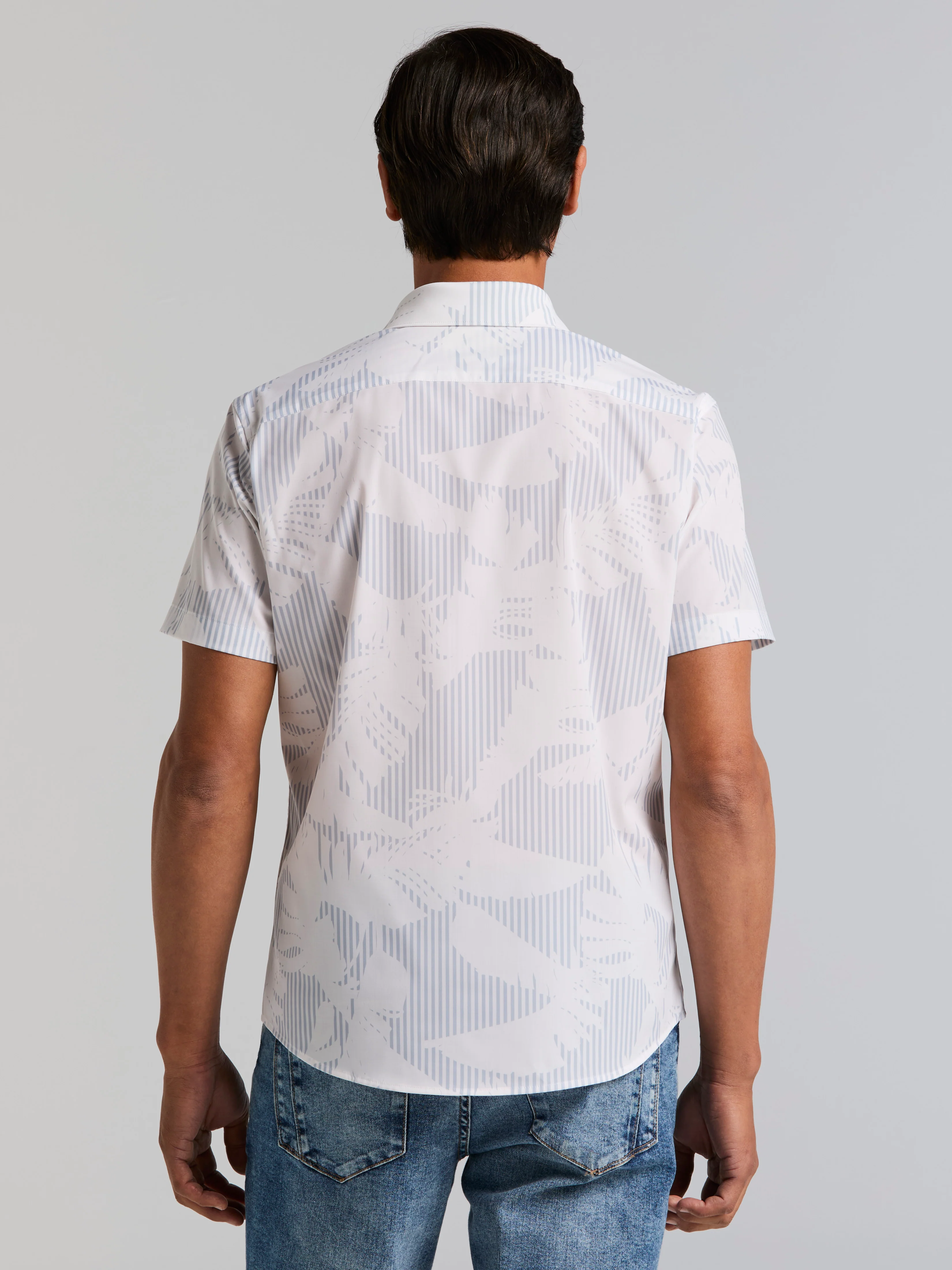 Slim Fit Feather Print Shirt - Image 4