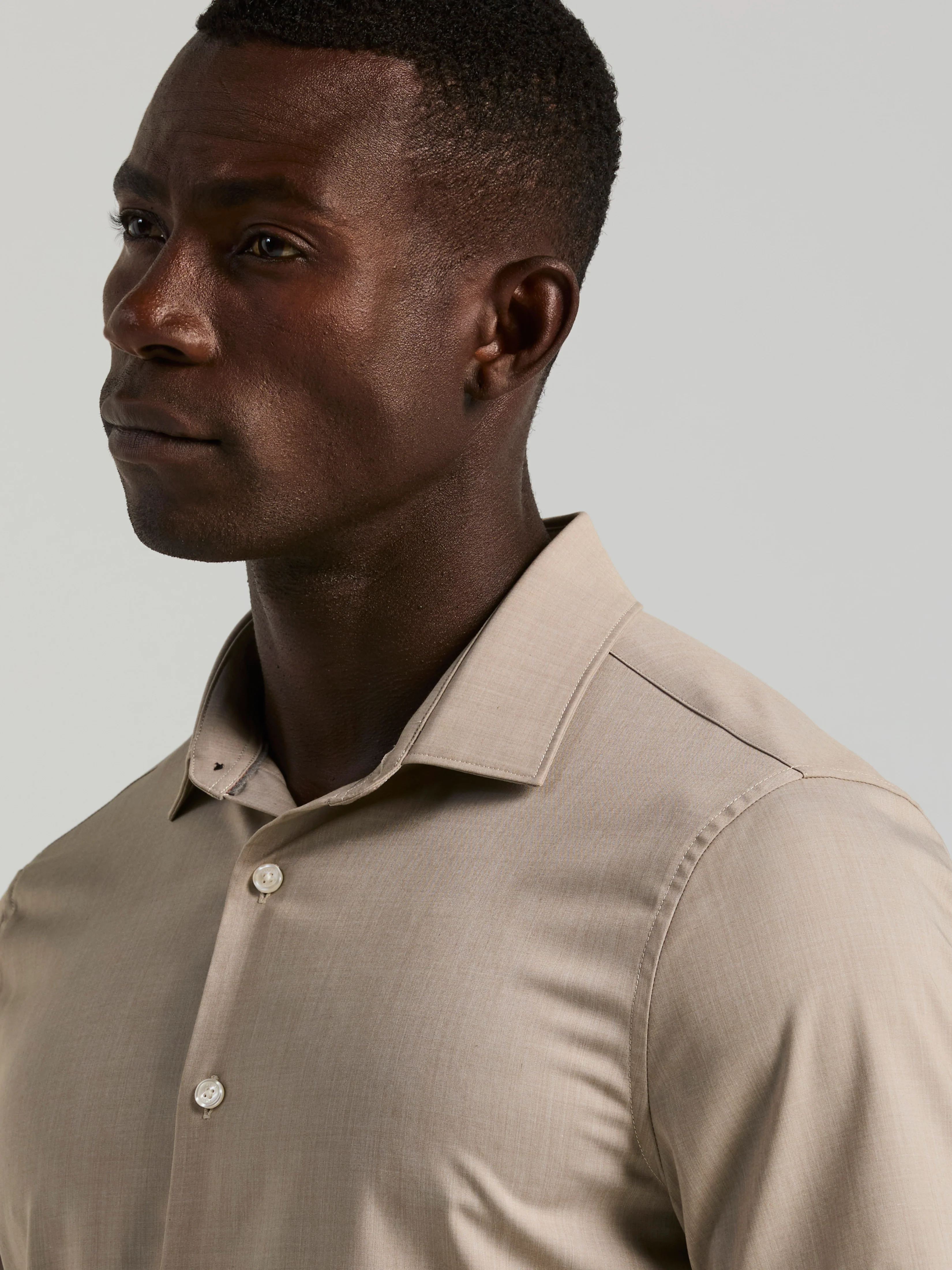 Slim Fit Total Stretch Heathered Short Sleeve Shirt - Image 16