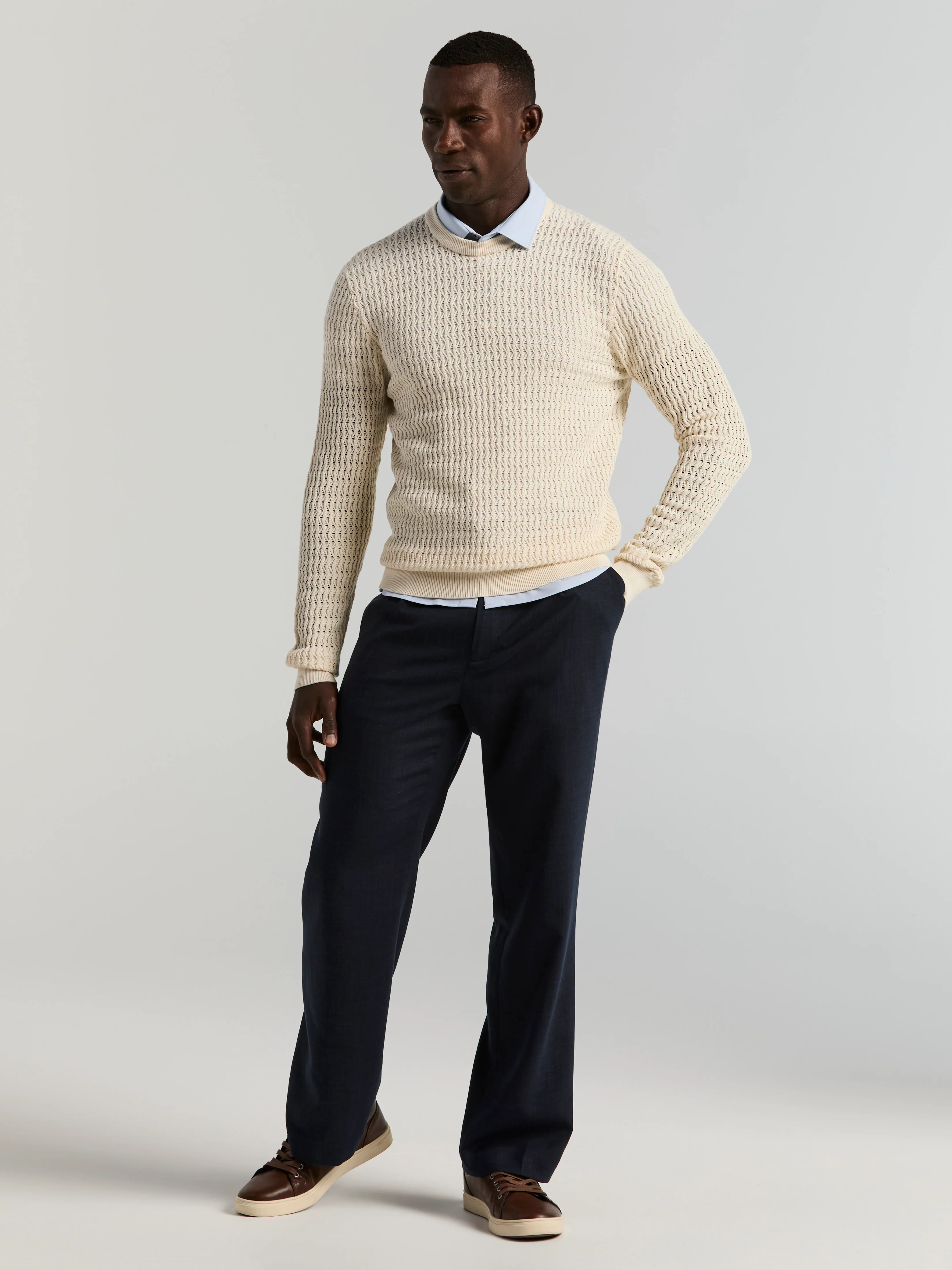 Slim Fit Total Stretch Heathered Short Sleeve Shirt - Image 18