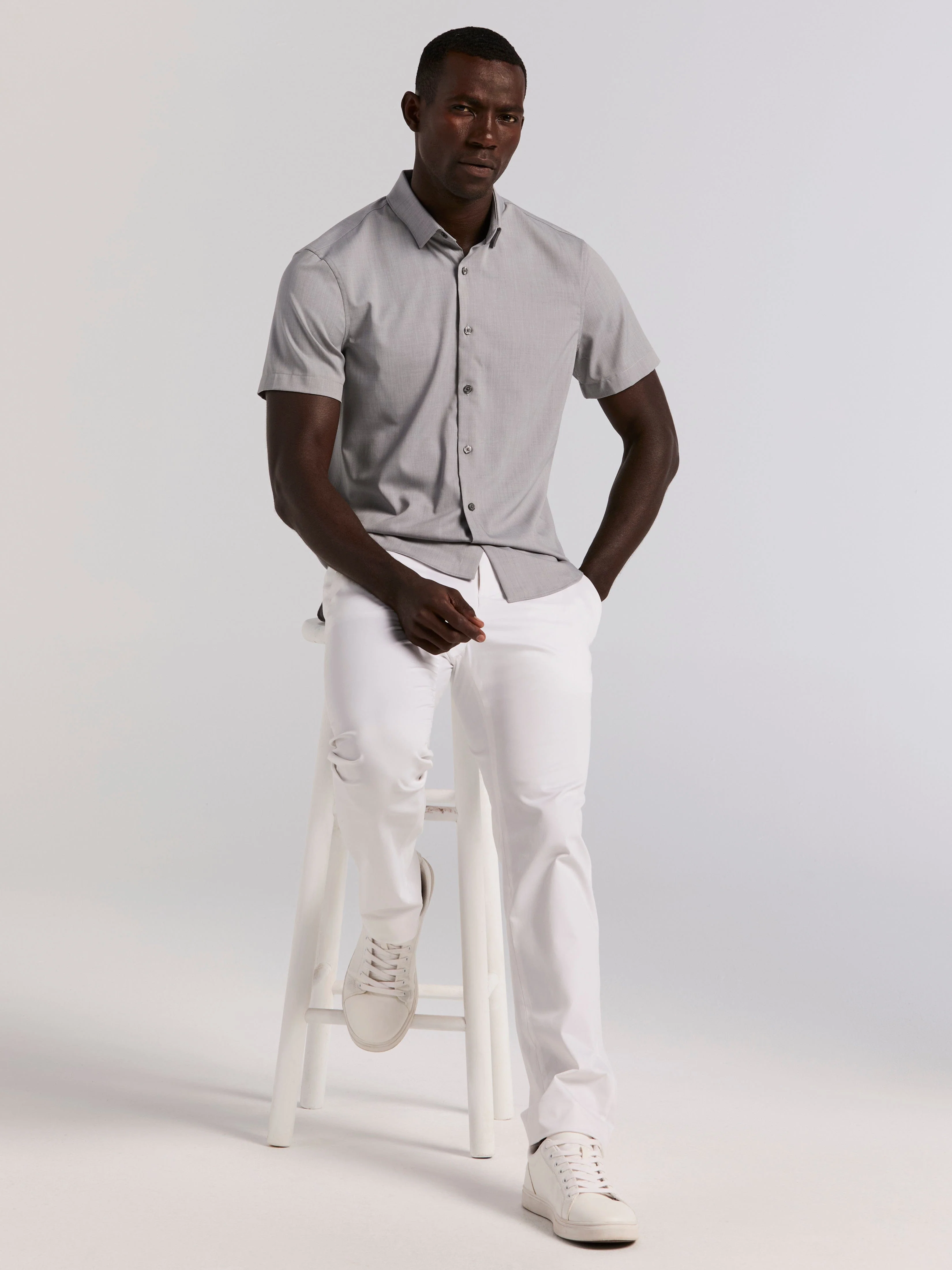 Total Stretch Heathered Shirt - Image 5