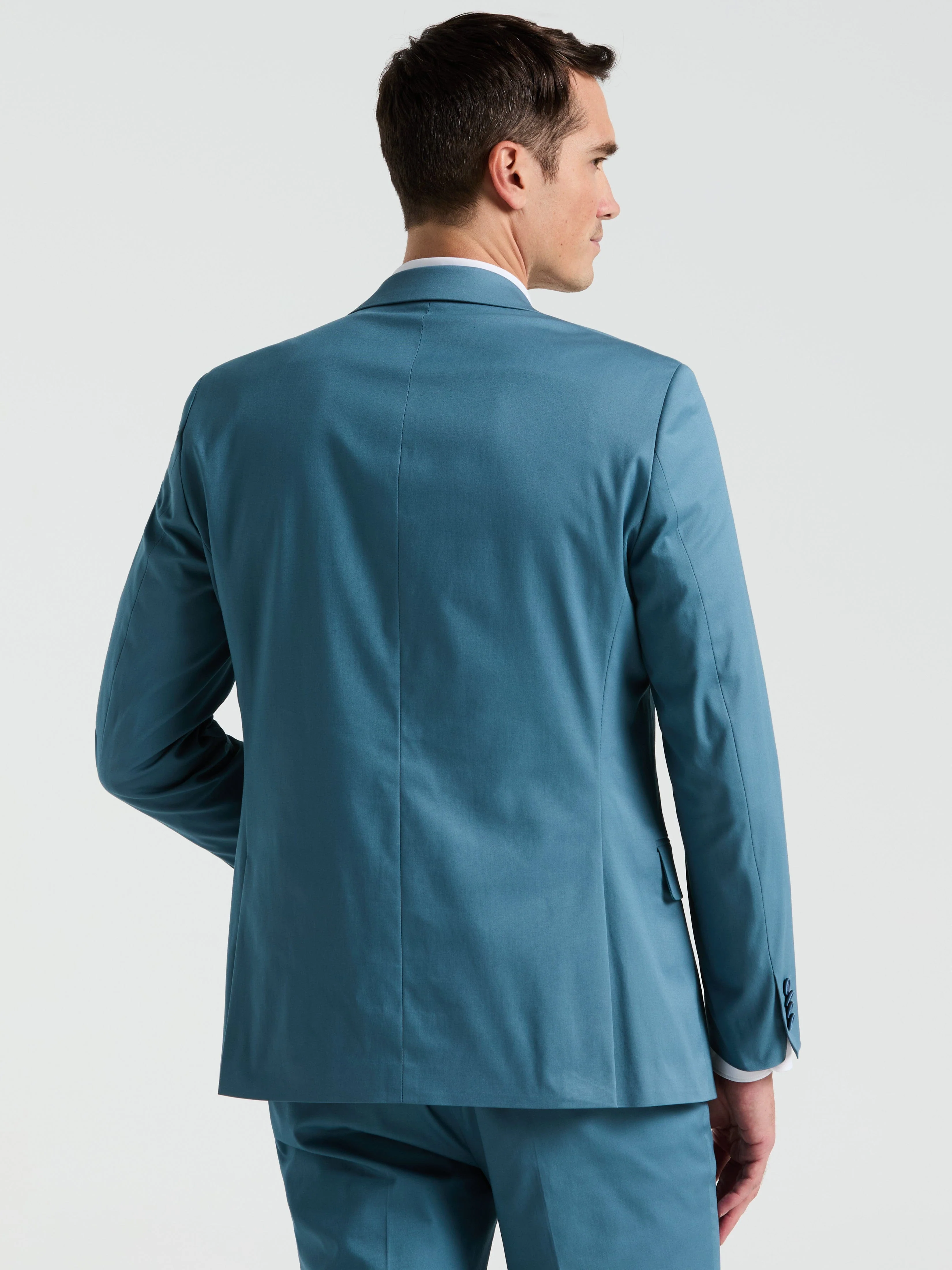 Slim Fit Cotton Blend Suit Jacket - Image 3