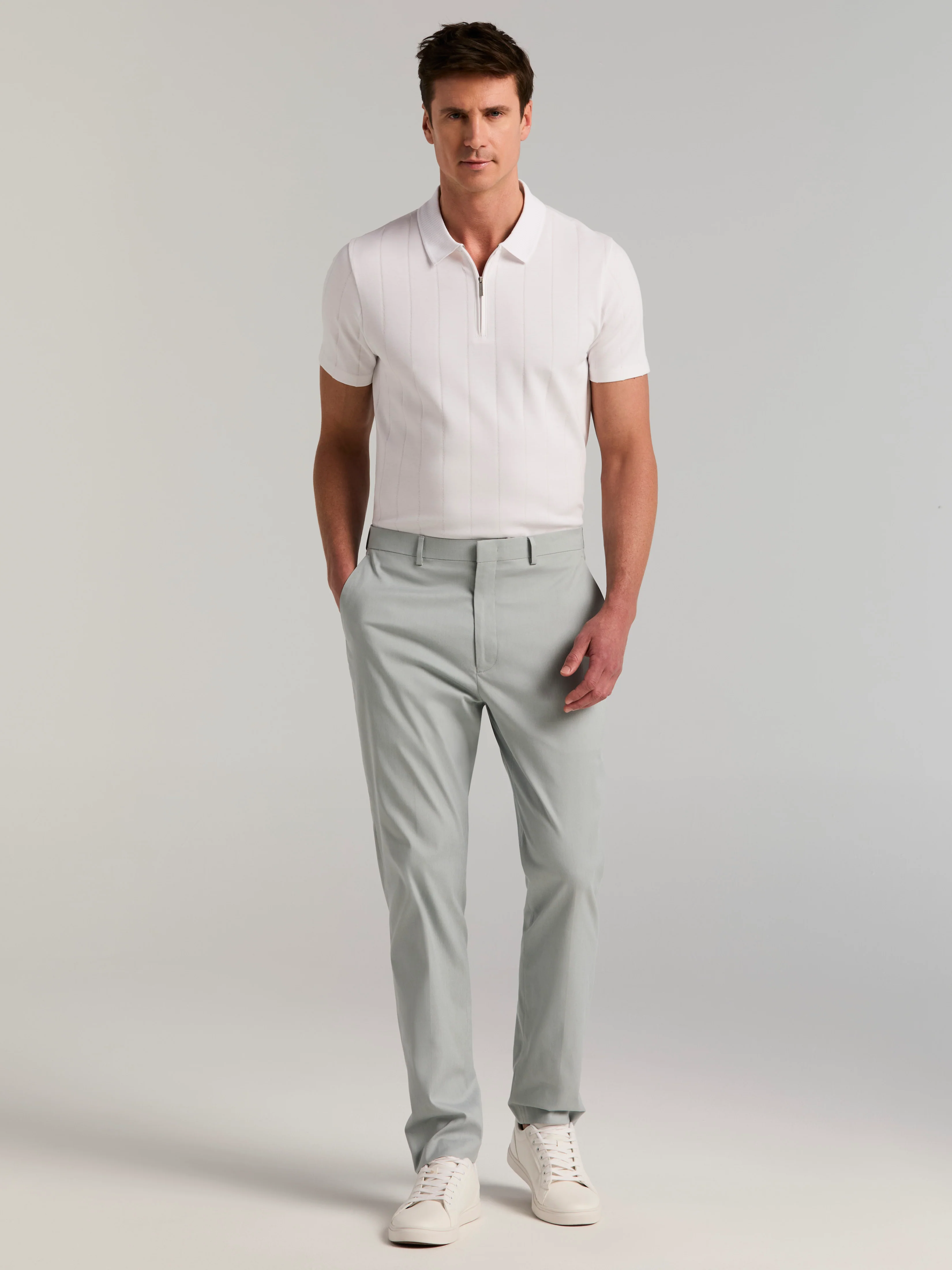 Slim Fit Stretch Flat Front Dress Pant - Image 2