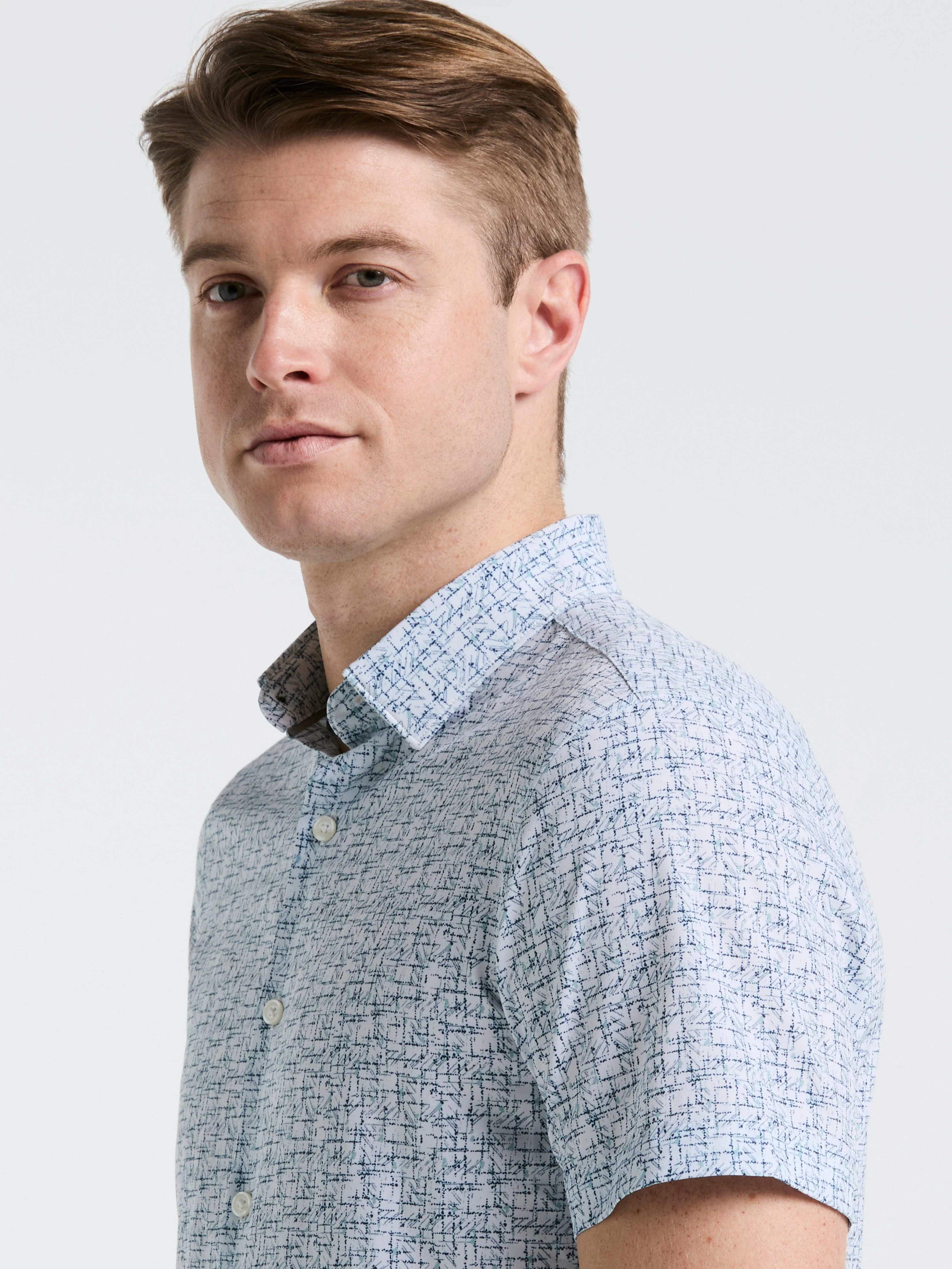 Slim Fit Textured Print Shirt - Image 3