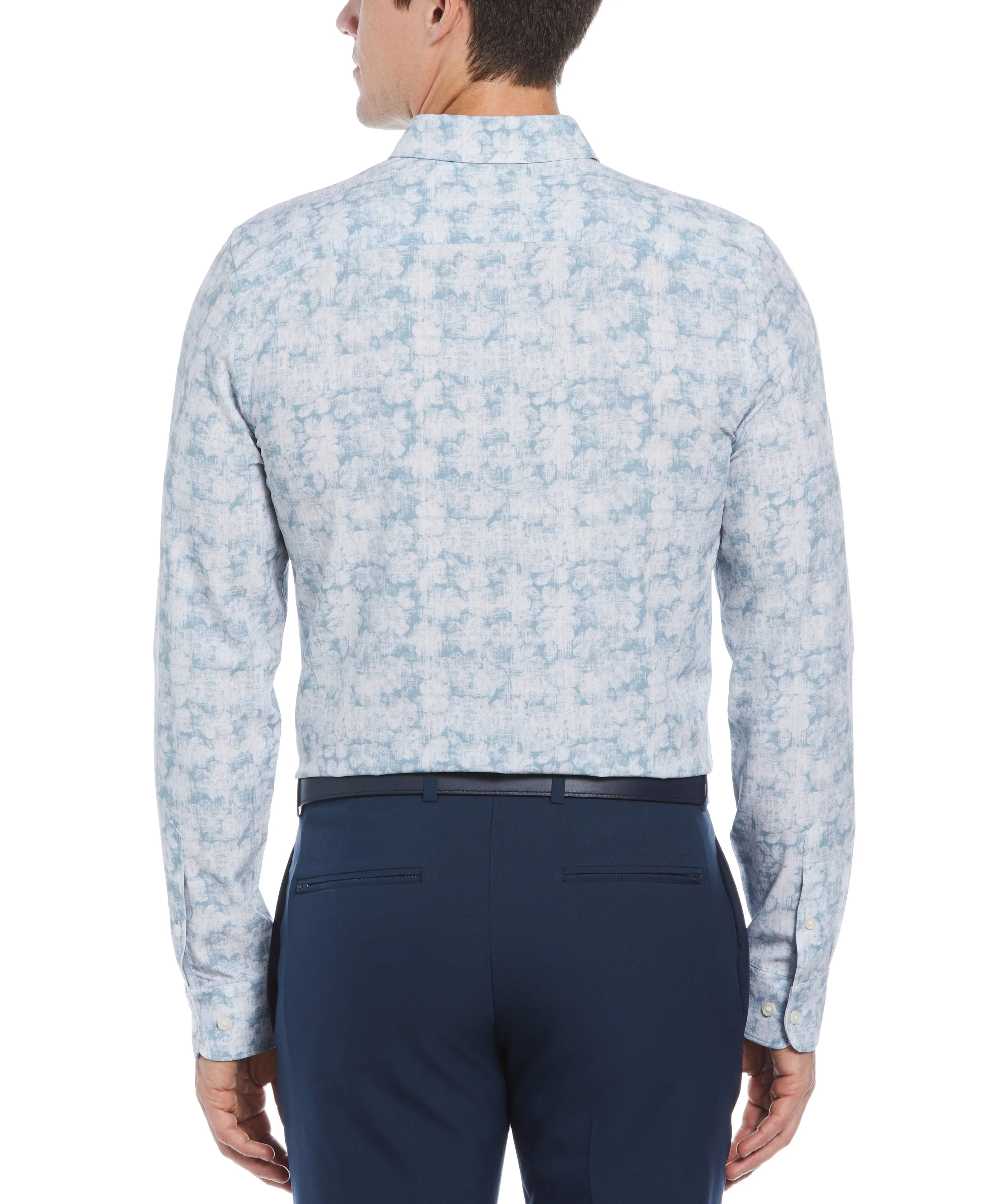 Total Stretch Slim Fit Abstract Floral Print Shirt - Image 2