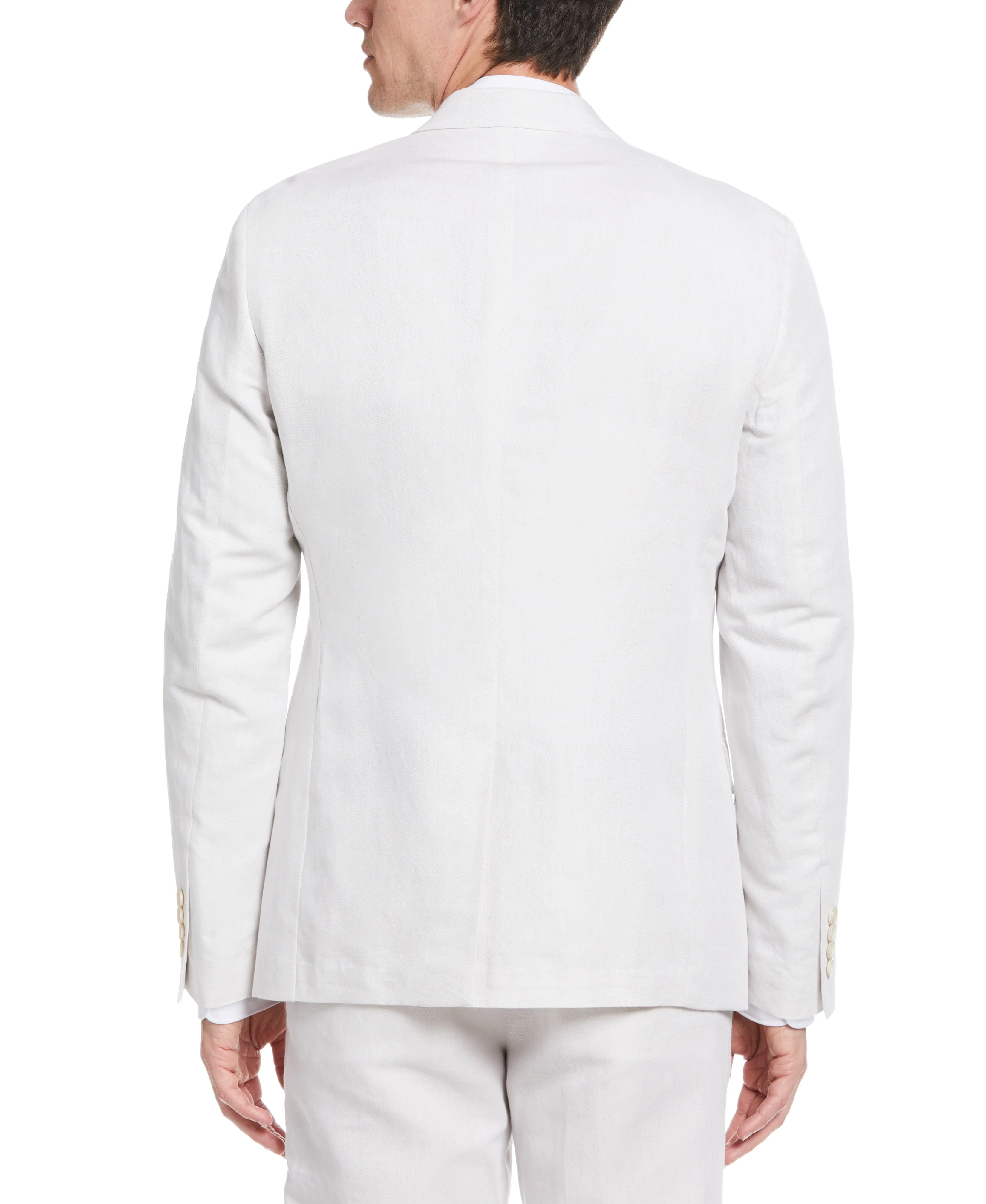 Slim Fit Linen Blend Twill Suit Jacket - Image 2