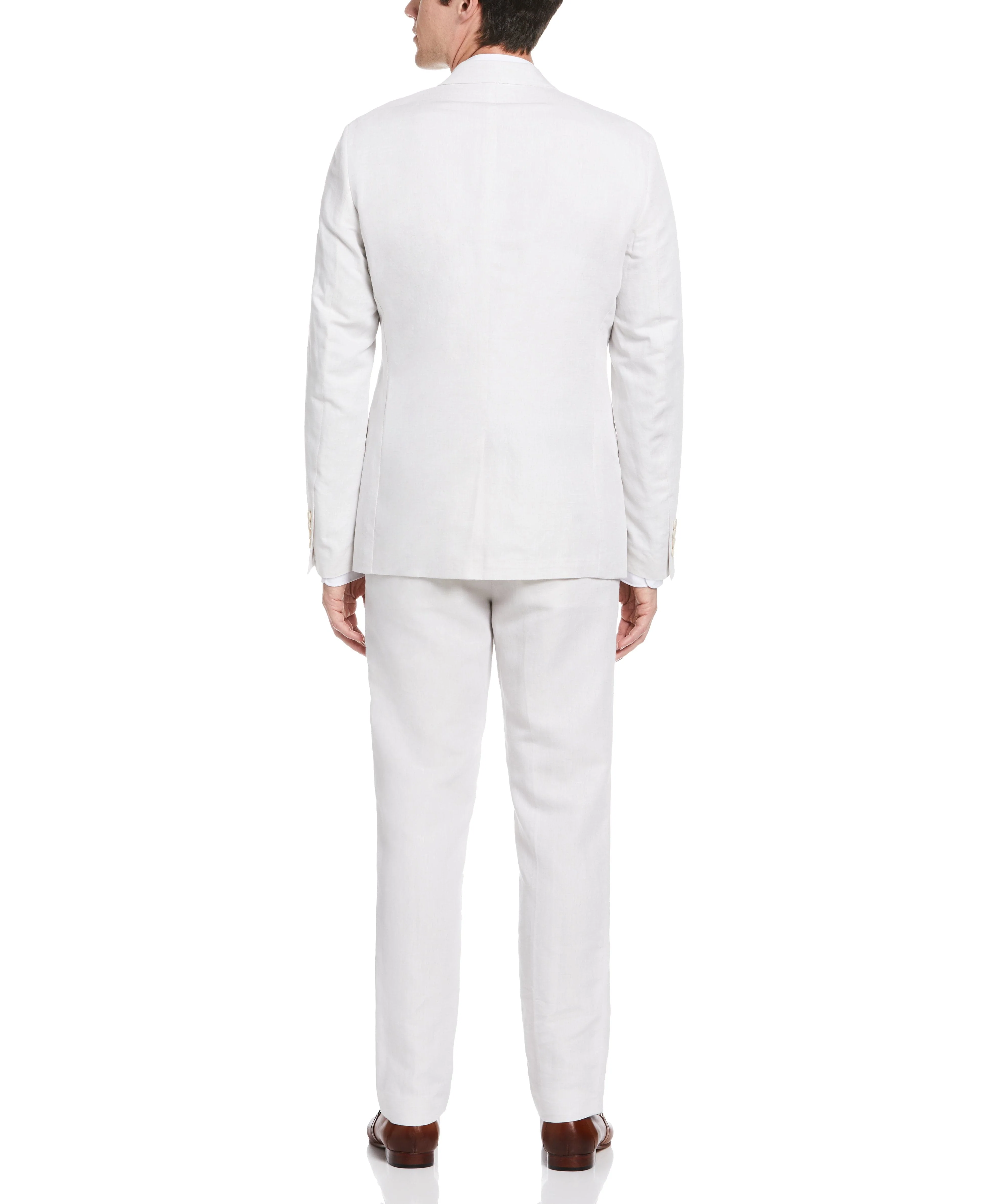 Slim Fit Linen Blend Twill Suit Jacket - Image 5