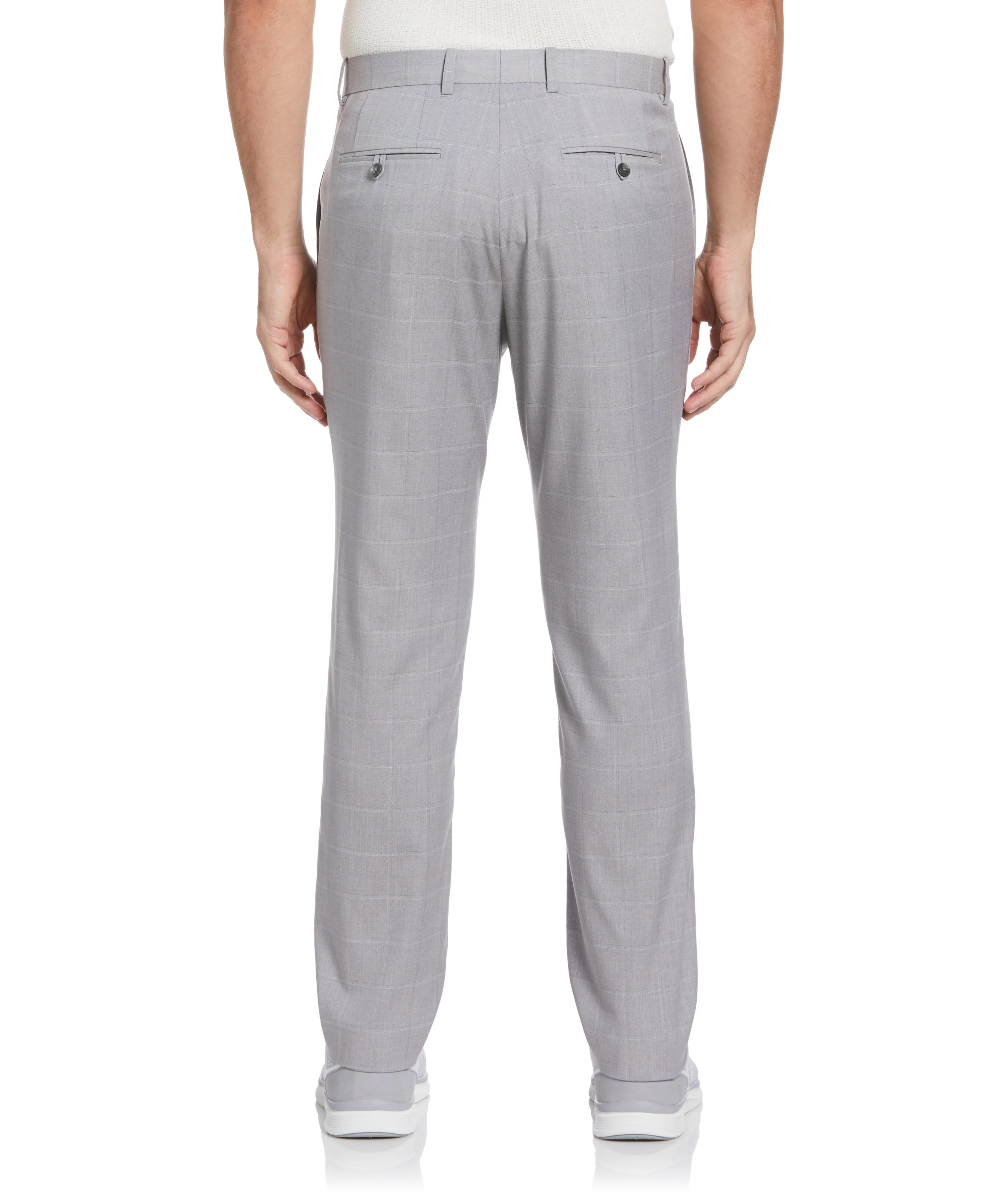 Slim Fit Windowpane Plaid Print Pant - Image 2