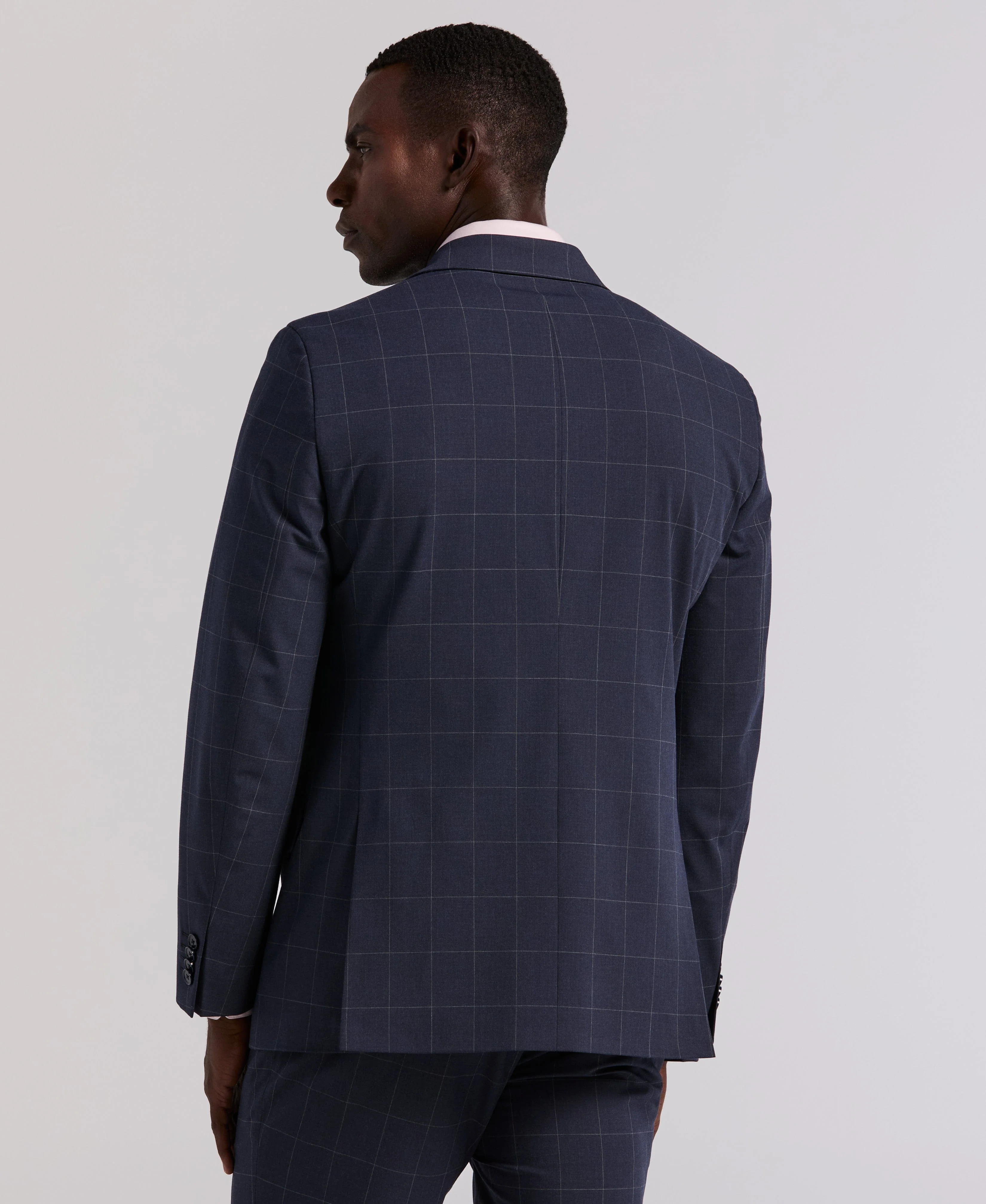 Slim Fit Windowpane Suit - Image 10