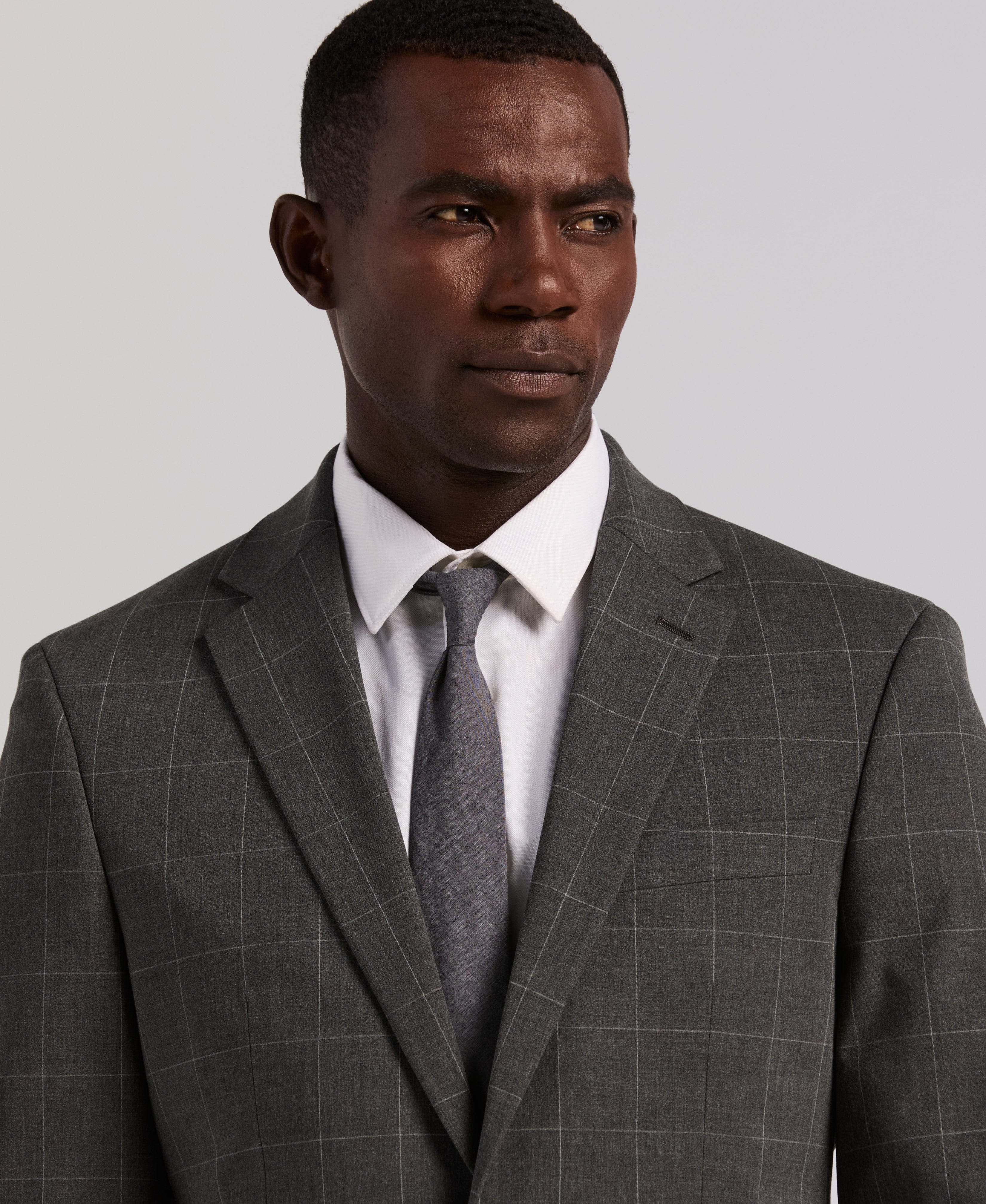 Slim Fit Windowpane Suit - Image 4
