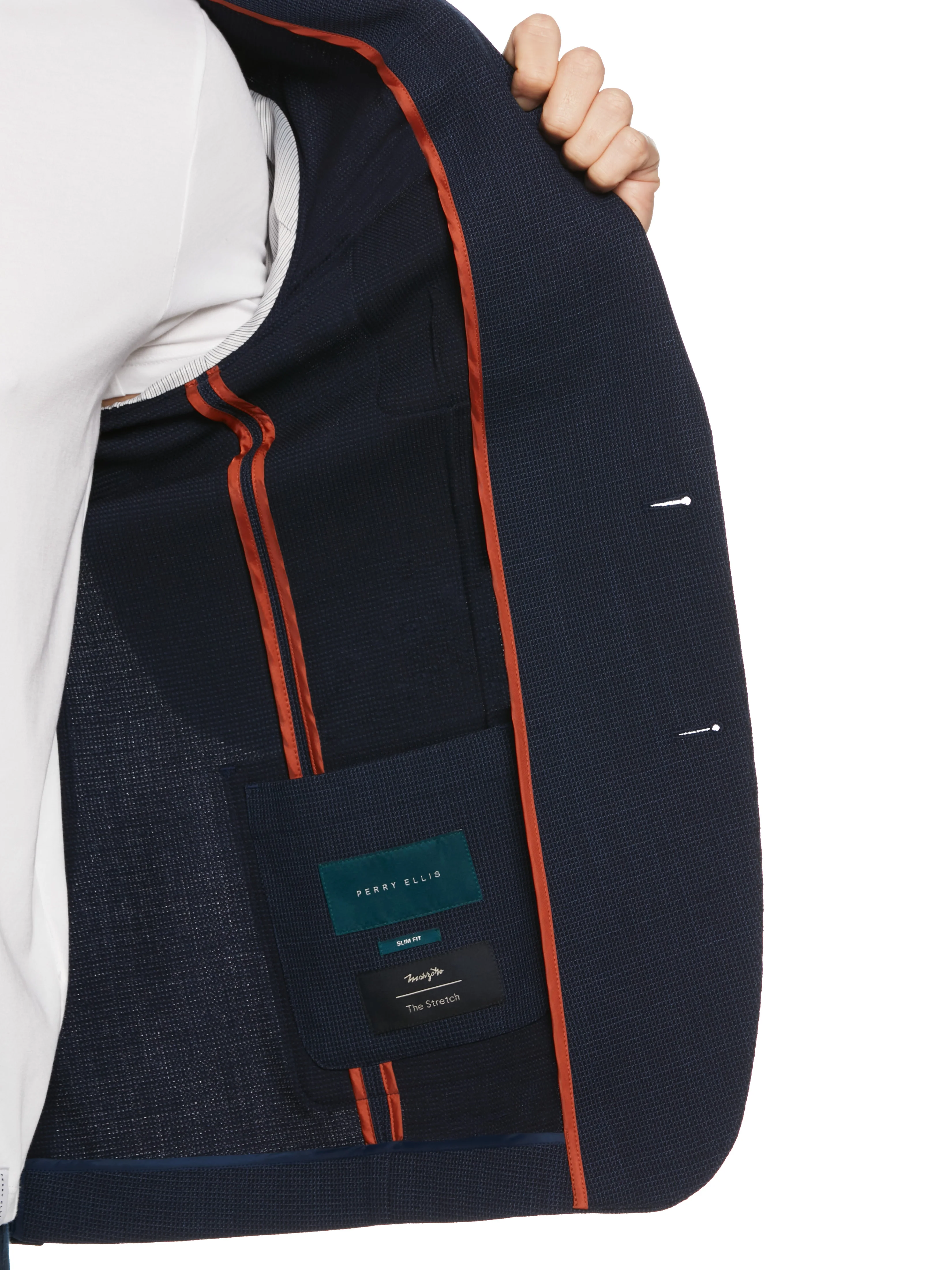 Slim Fit Wool Blend Suit Jacket - Image 3