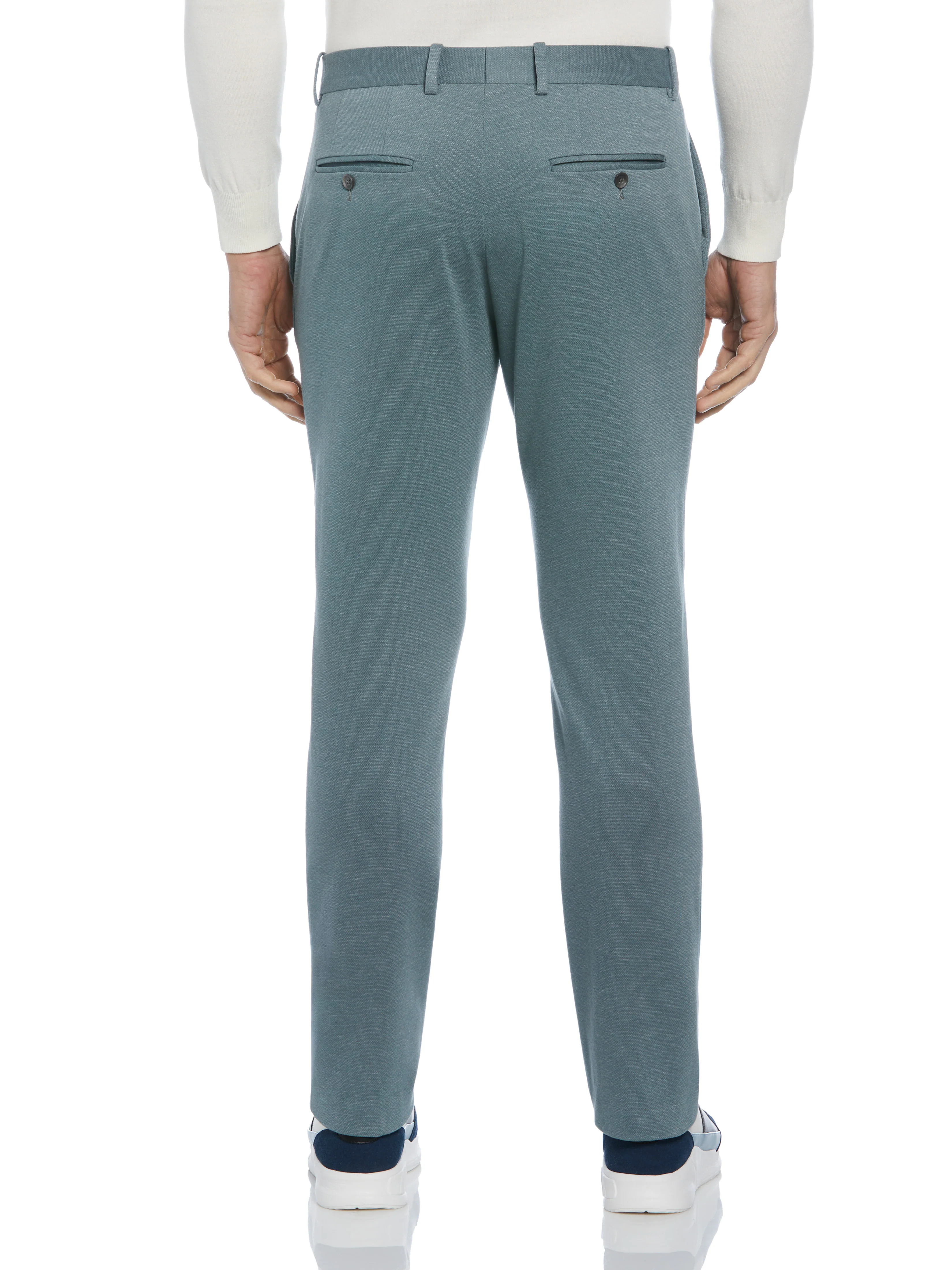 Slim Fit Two Tone Smart Knit Suit Pant - Image 2