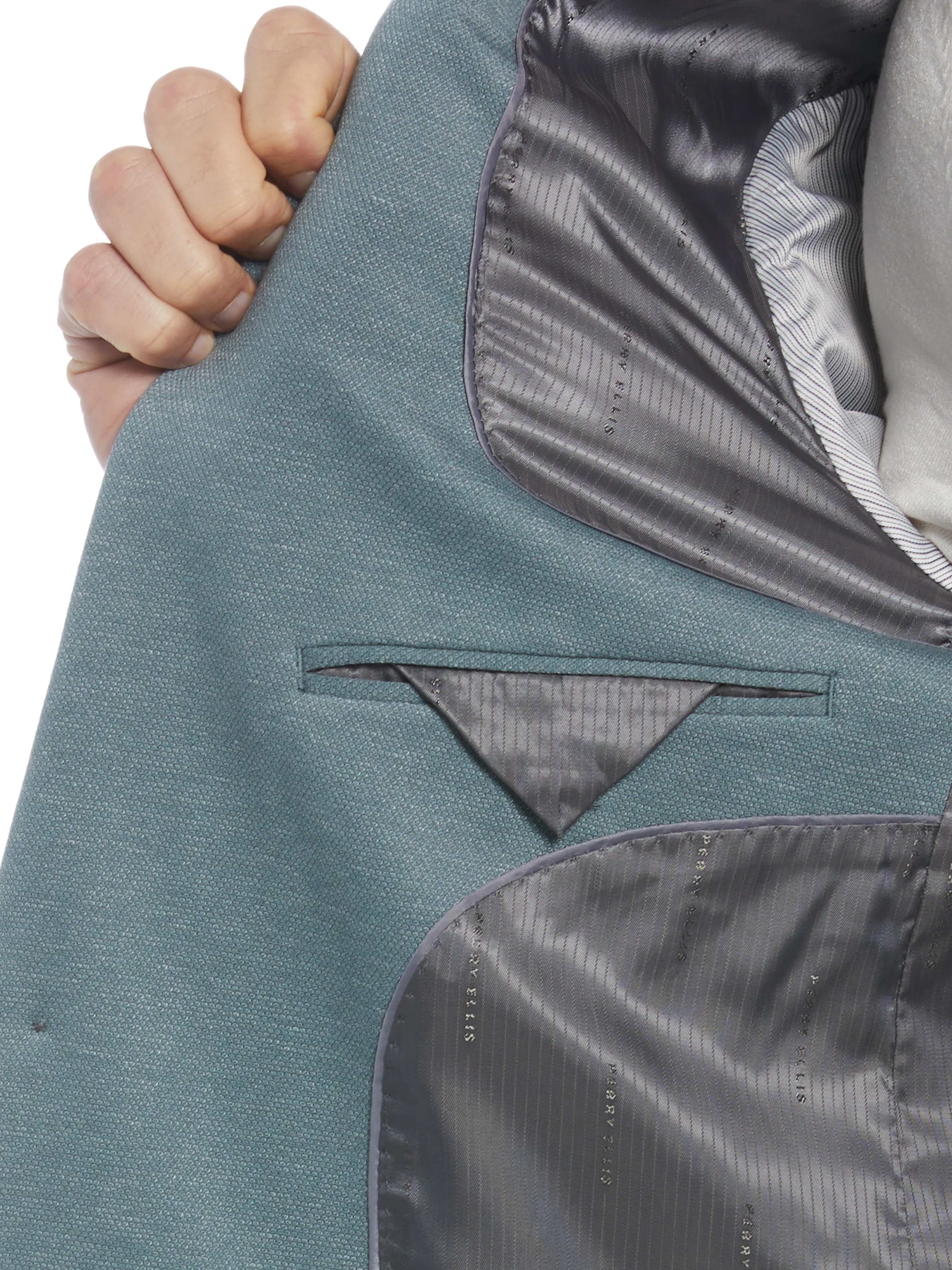 Slim Fit Two Tone Smart Knit Suit Jacket - Image 3