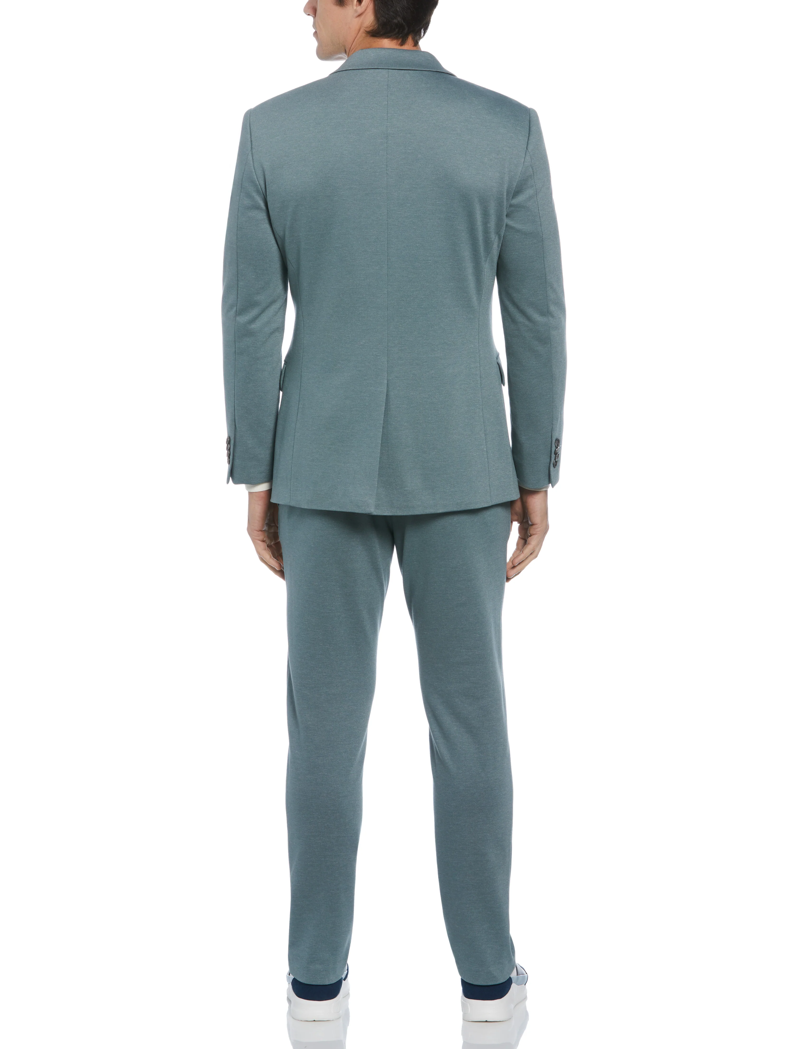 Slim Fit Two Tone Smart Knit Suit Jacket - Image 6
