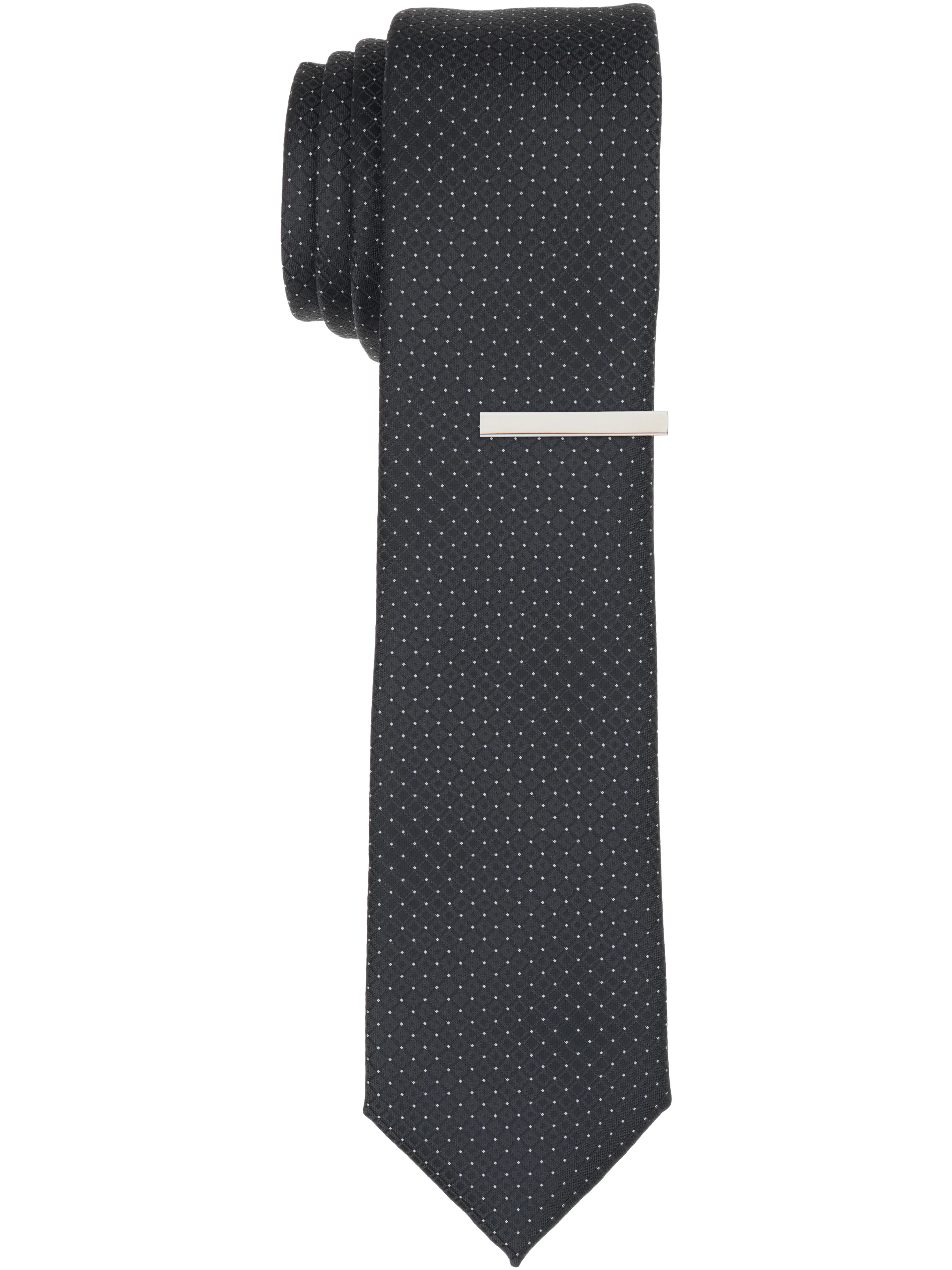 Solid Plain weave Slim Necktie - Image 3