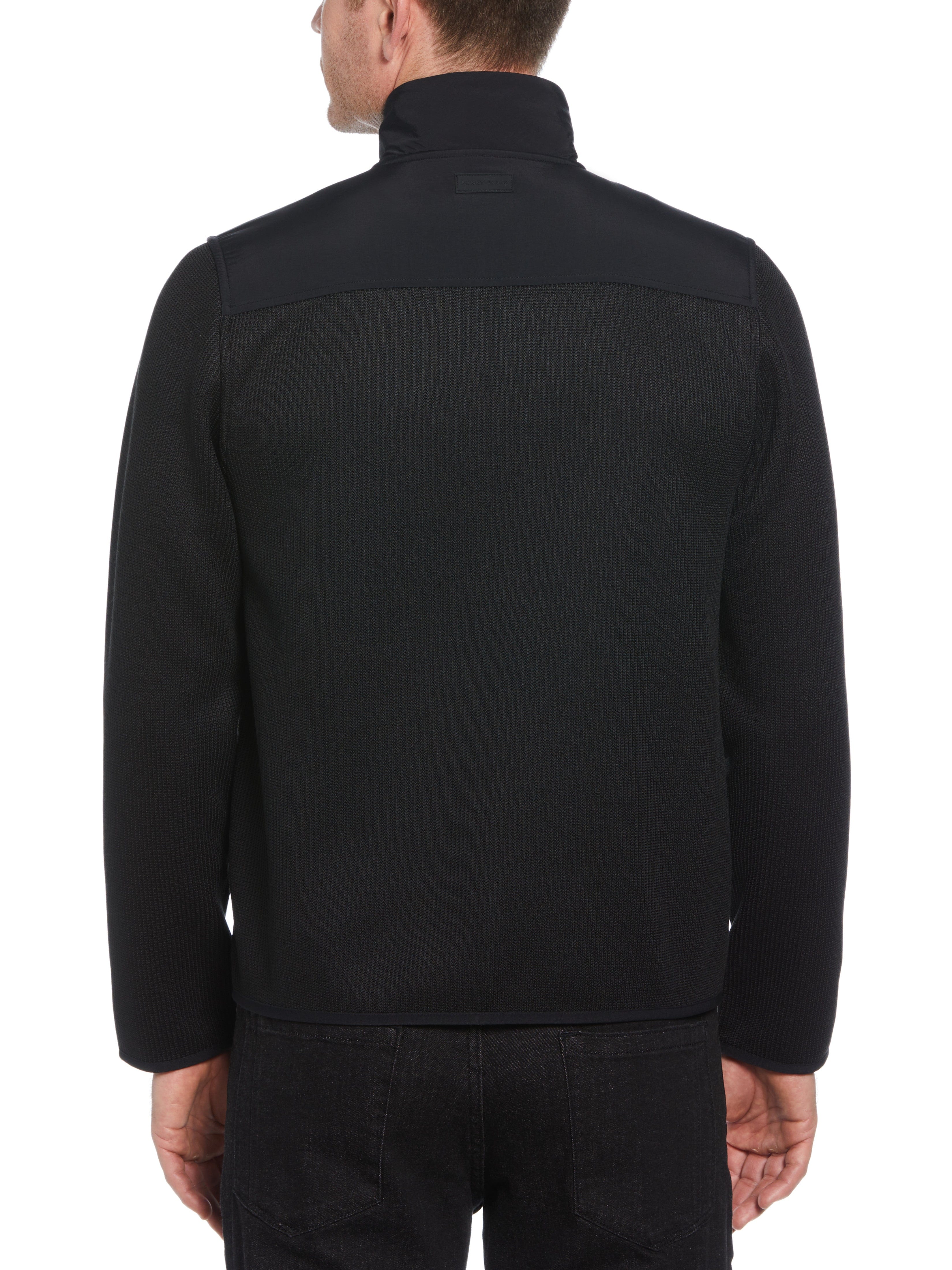 Solid Stretch Full-Zip Fleece Jacket - Image 3