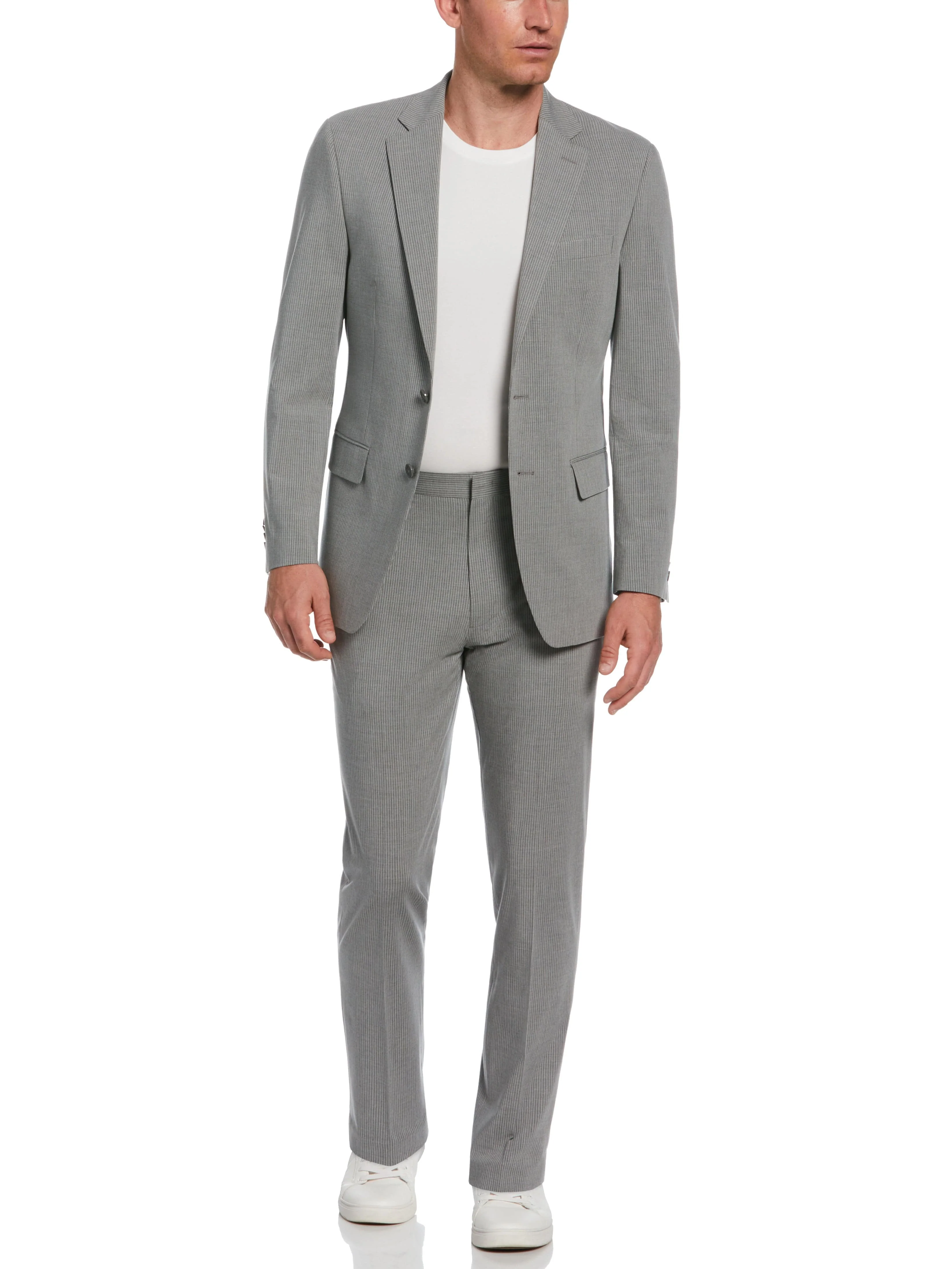 Slim Fit Pinstripe Suit Jacket - Image 6