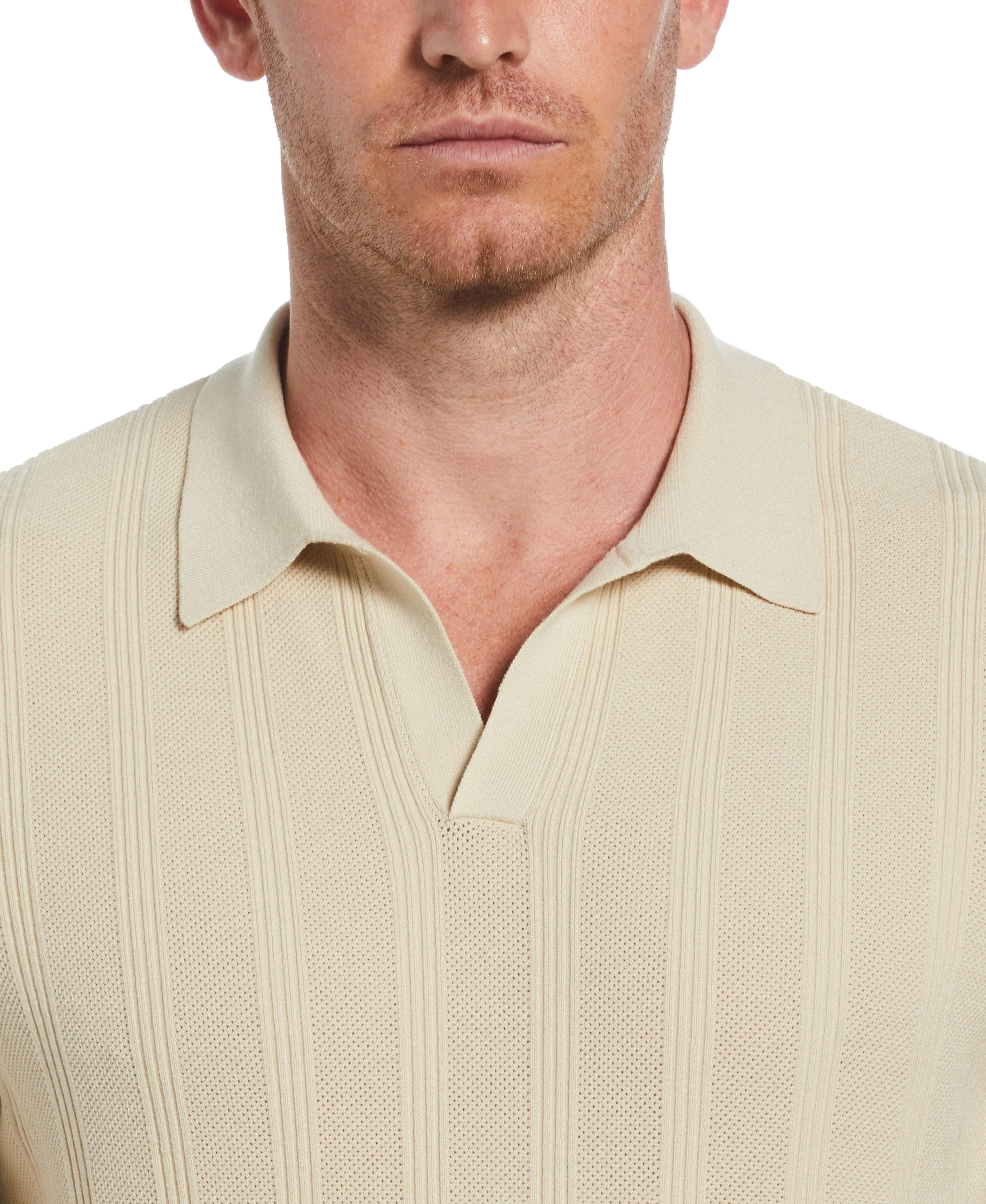 Mesh Stripe Sweater Polo - Image 3