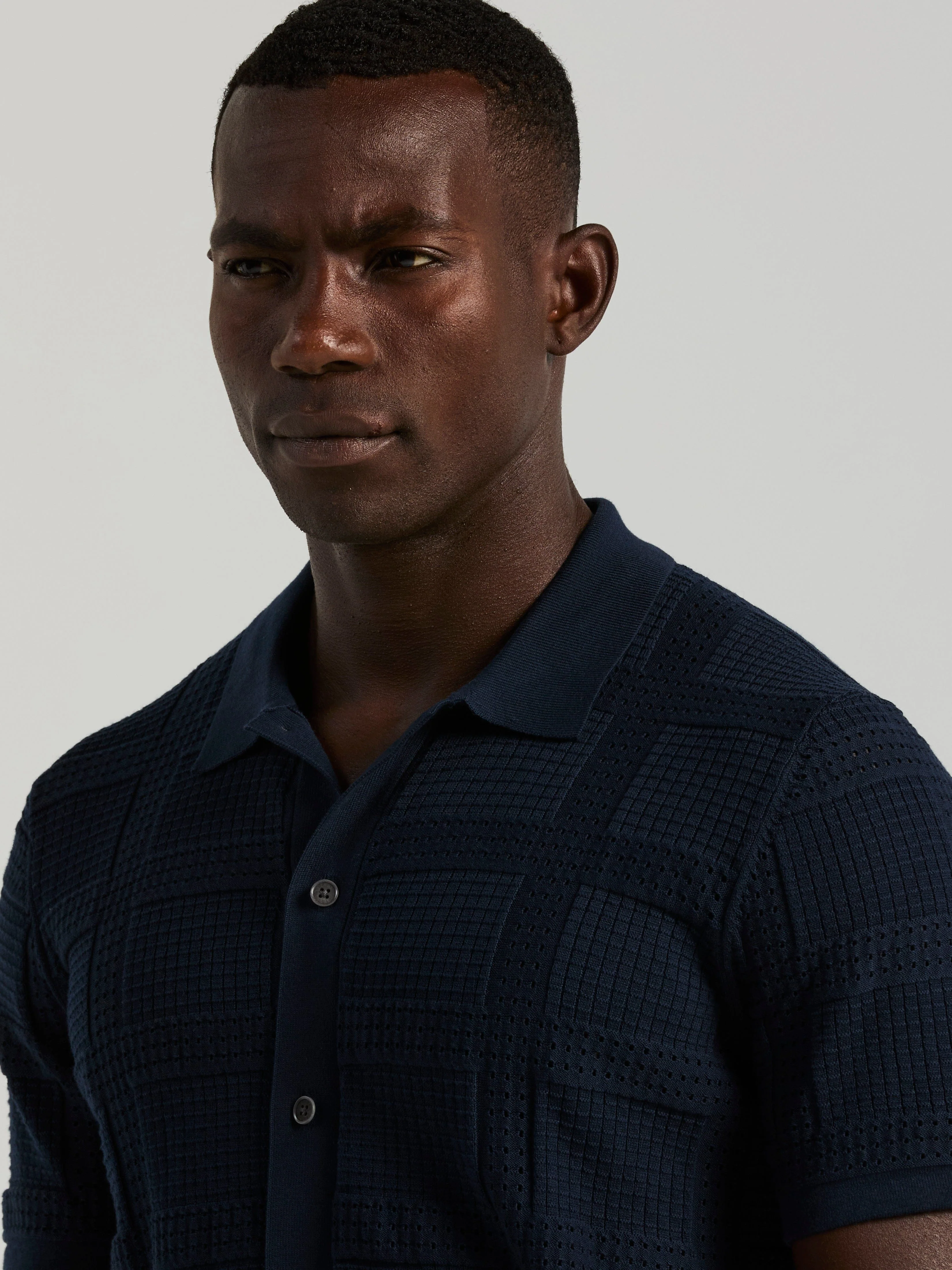 Jacquard Pattern Button Front Sweater - Image 2