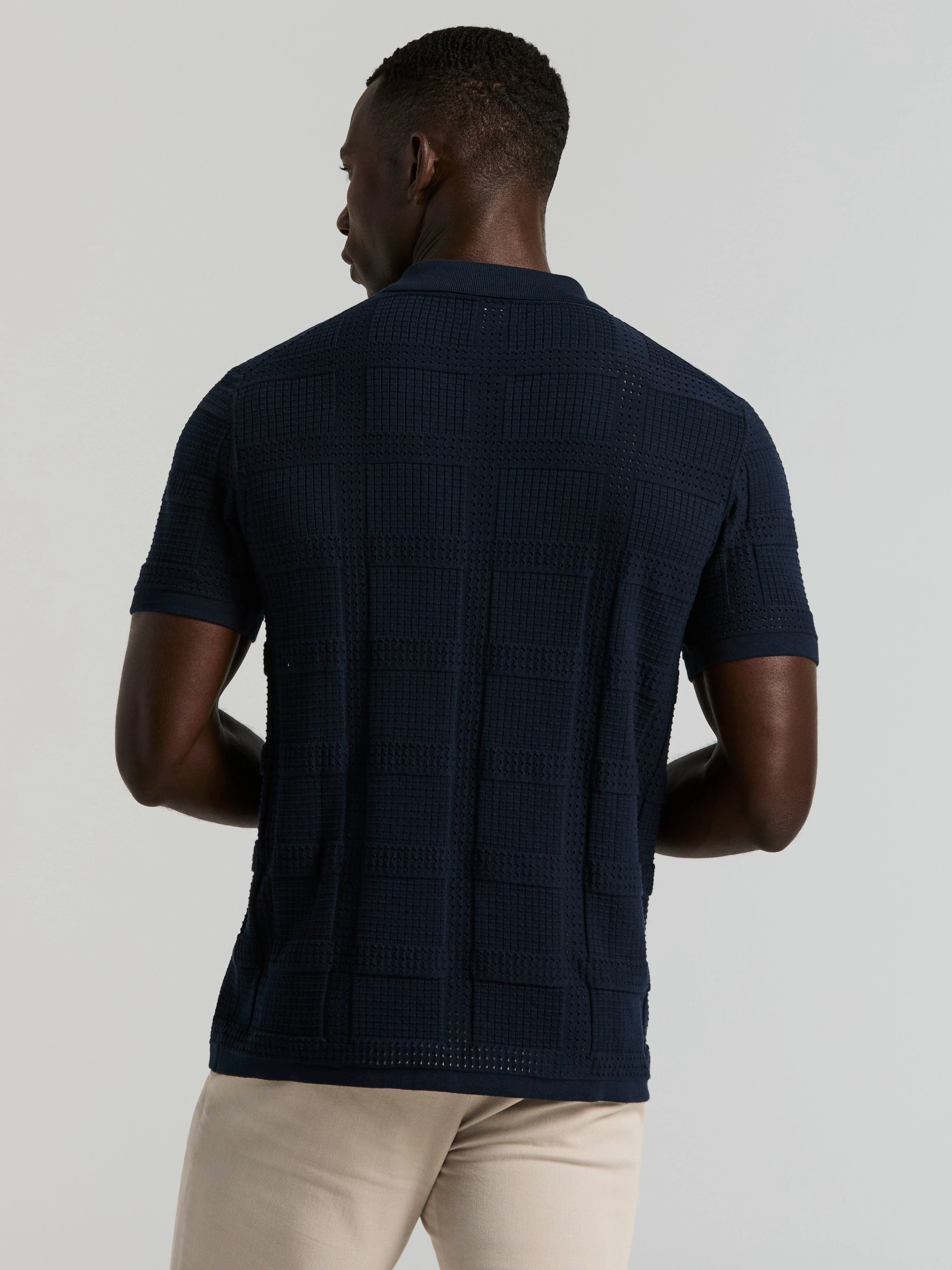 Jacquard Pattern Button Front Sweater - Image 4