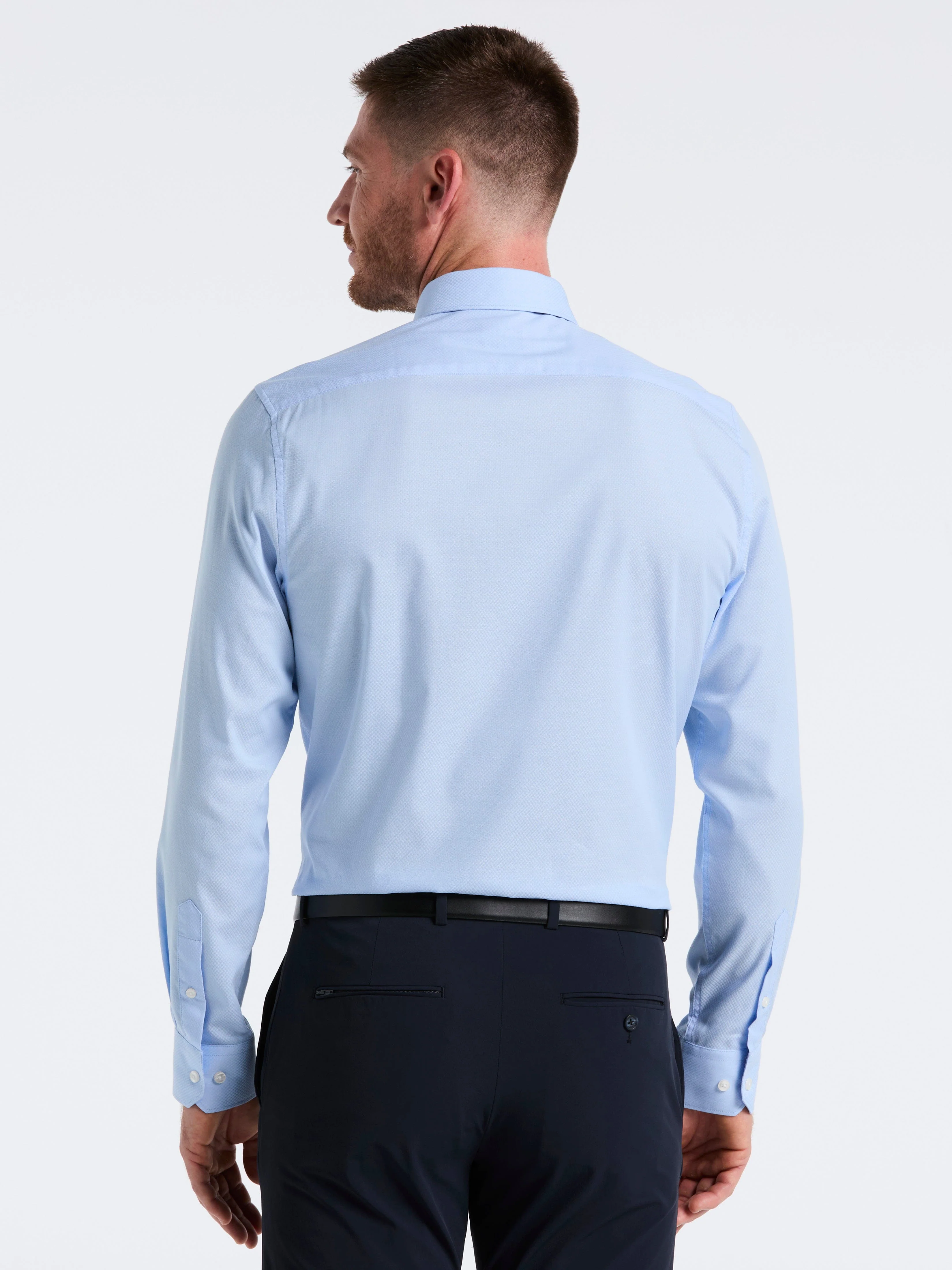Stretch Micro Geo Print Dress Shirt - Image 4