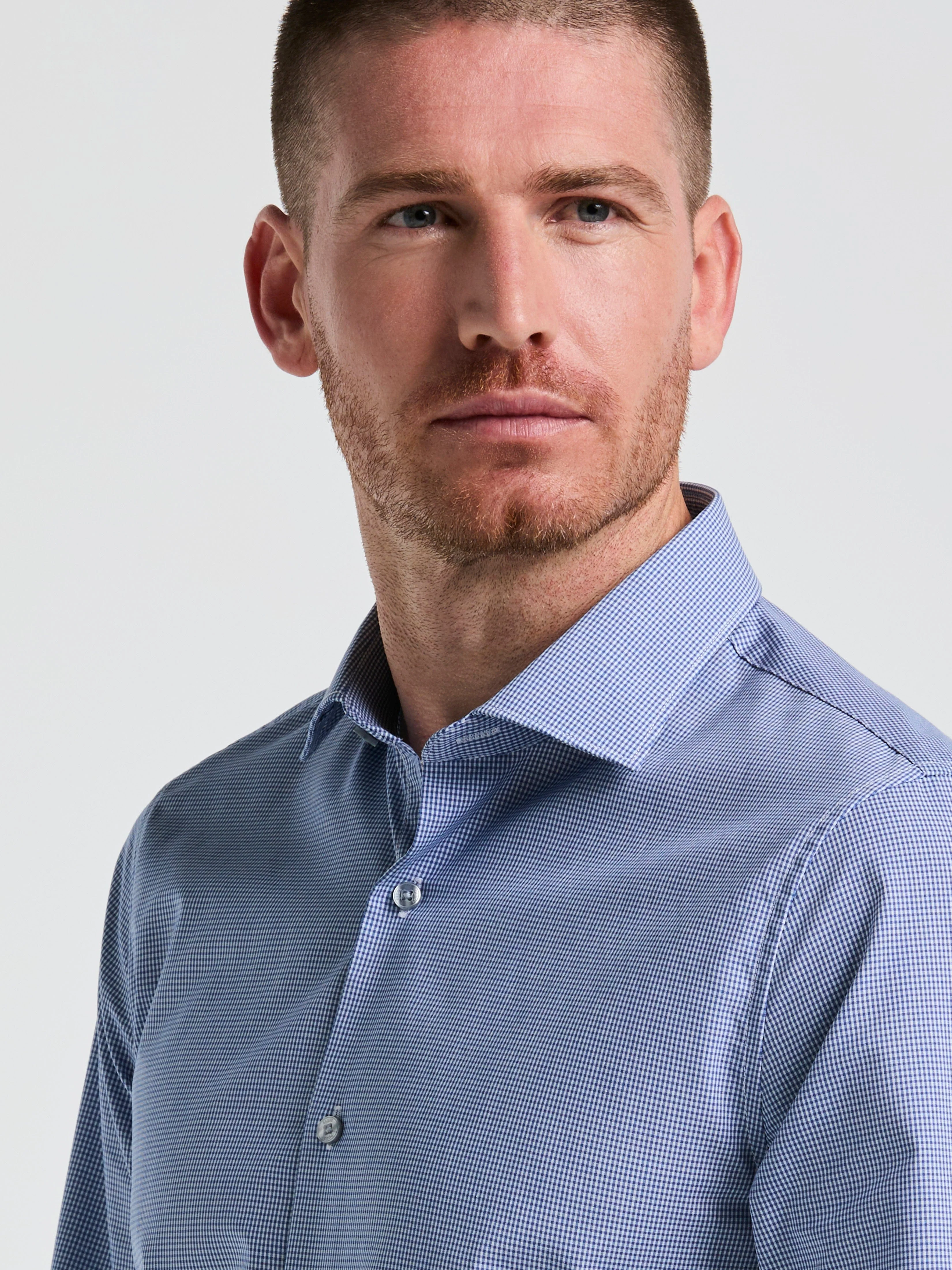Stretch Micro Gingham Dress Shirt - Image 2