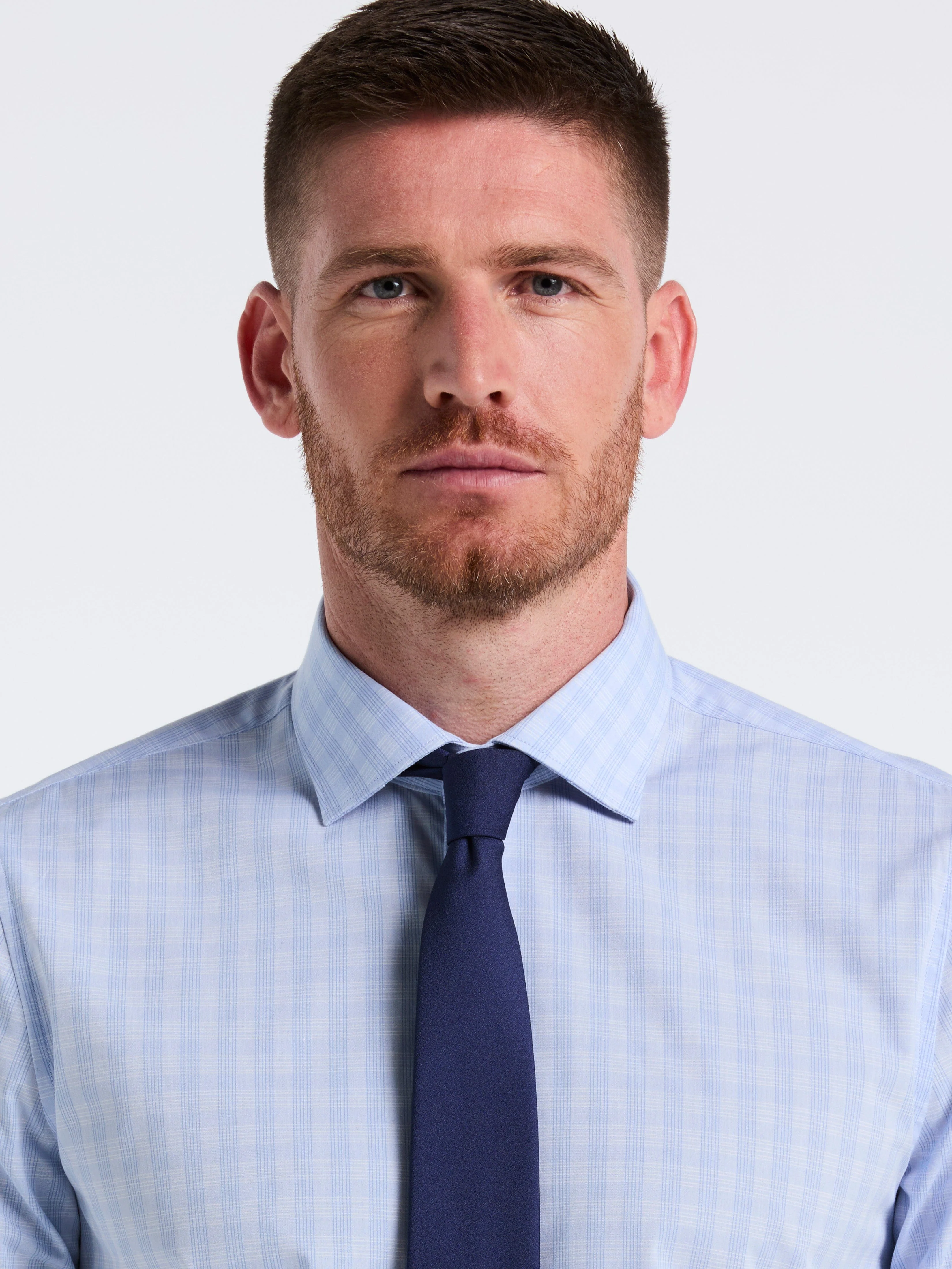 Slim Fit Stretch Plaid Dress Shirt - Image 3