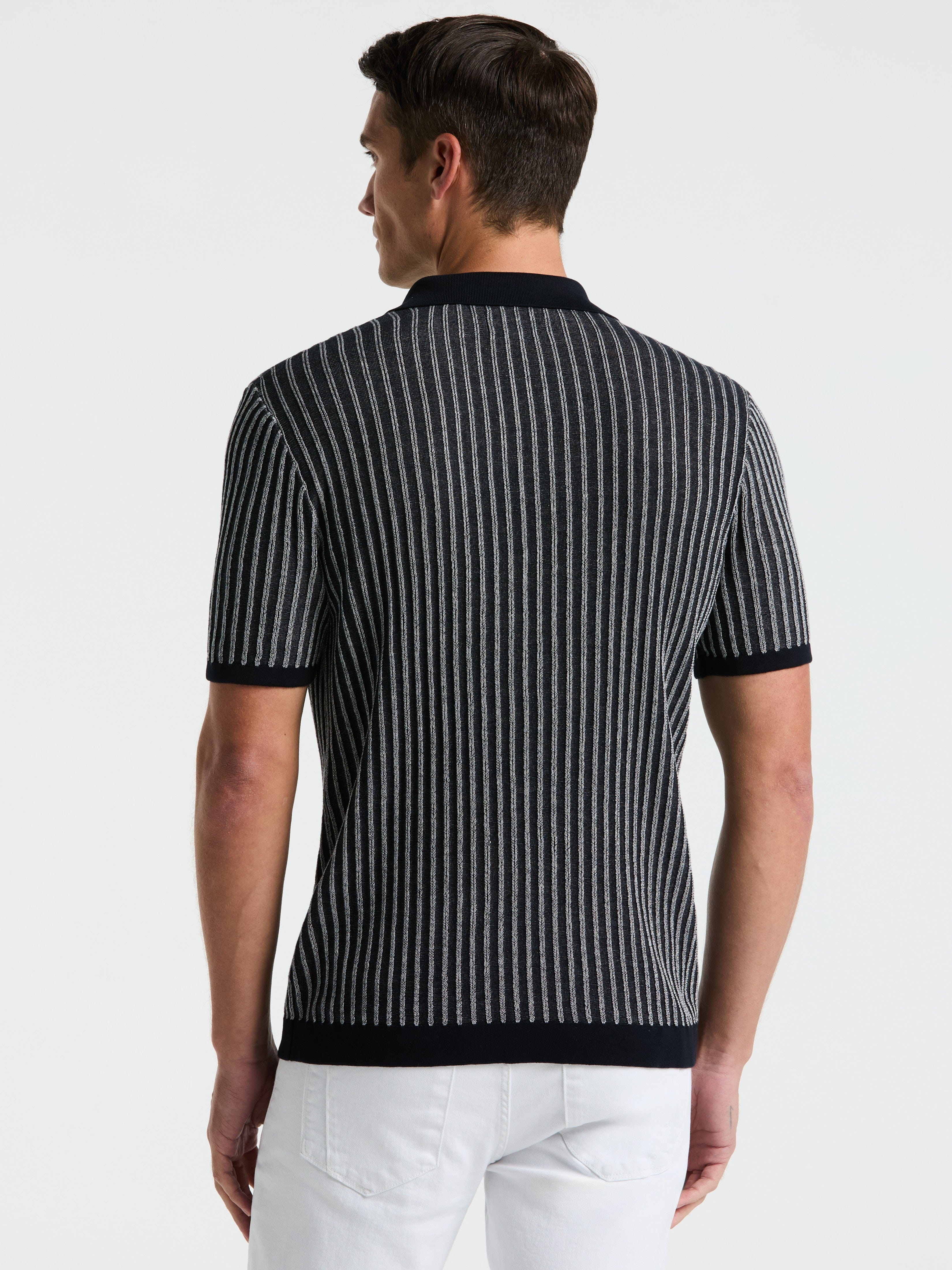 Striped Polo Sweater