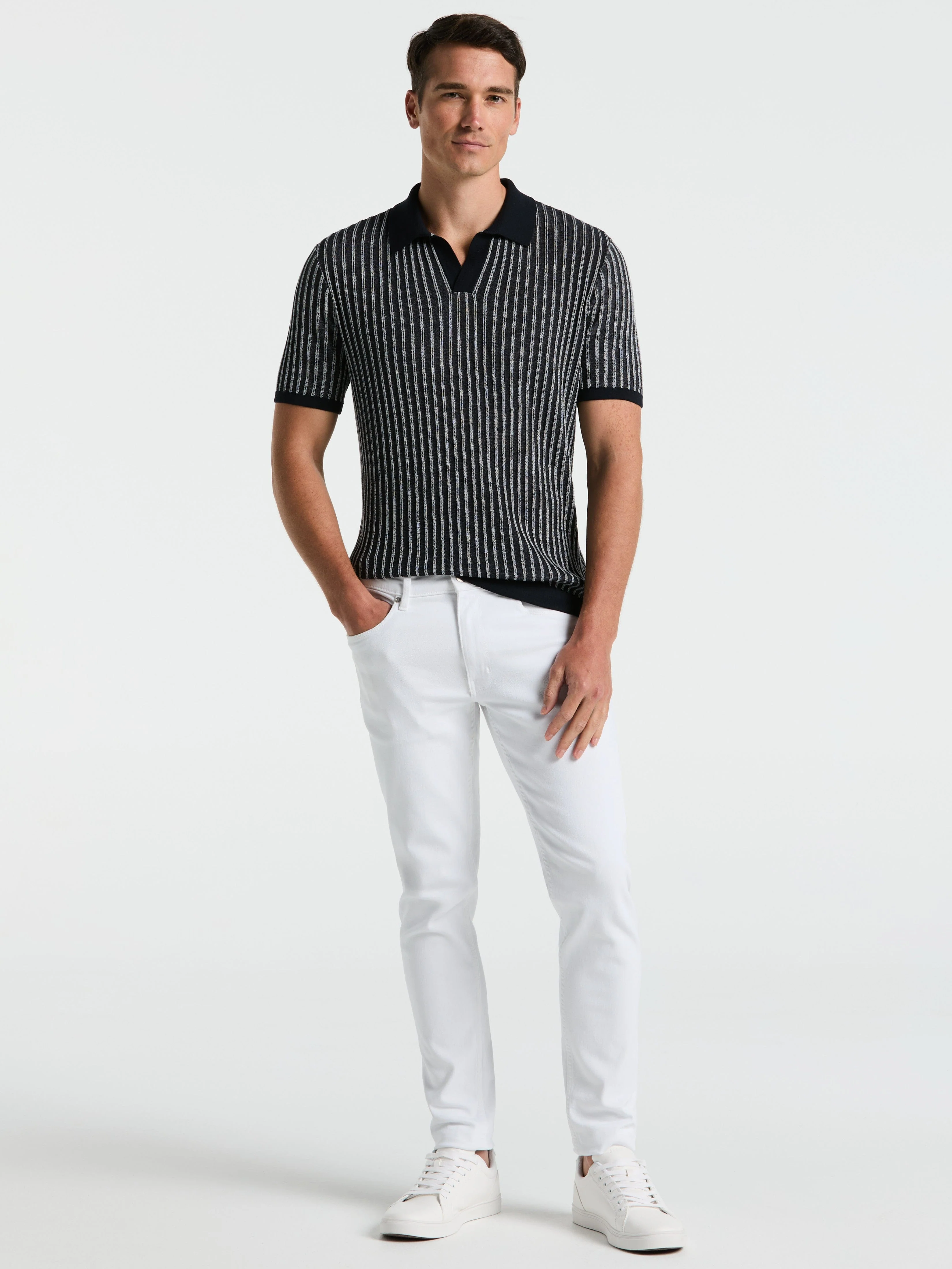 Striped Polo Sweater - Image 2