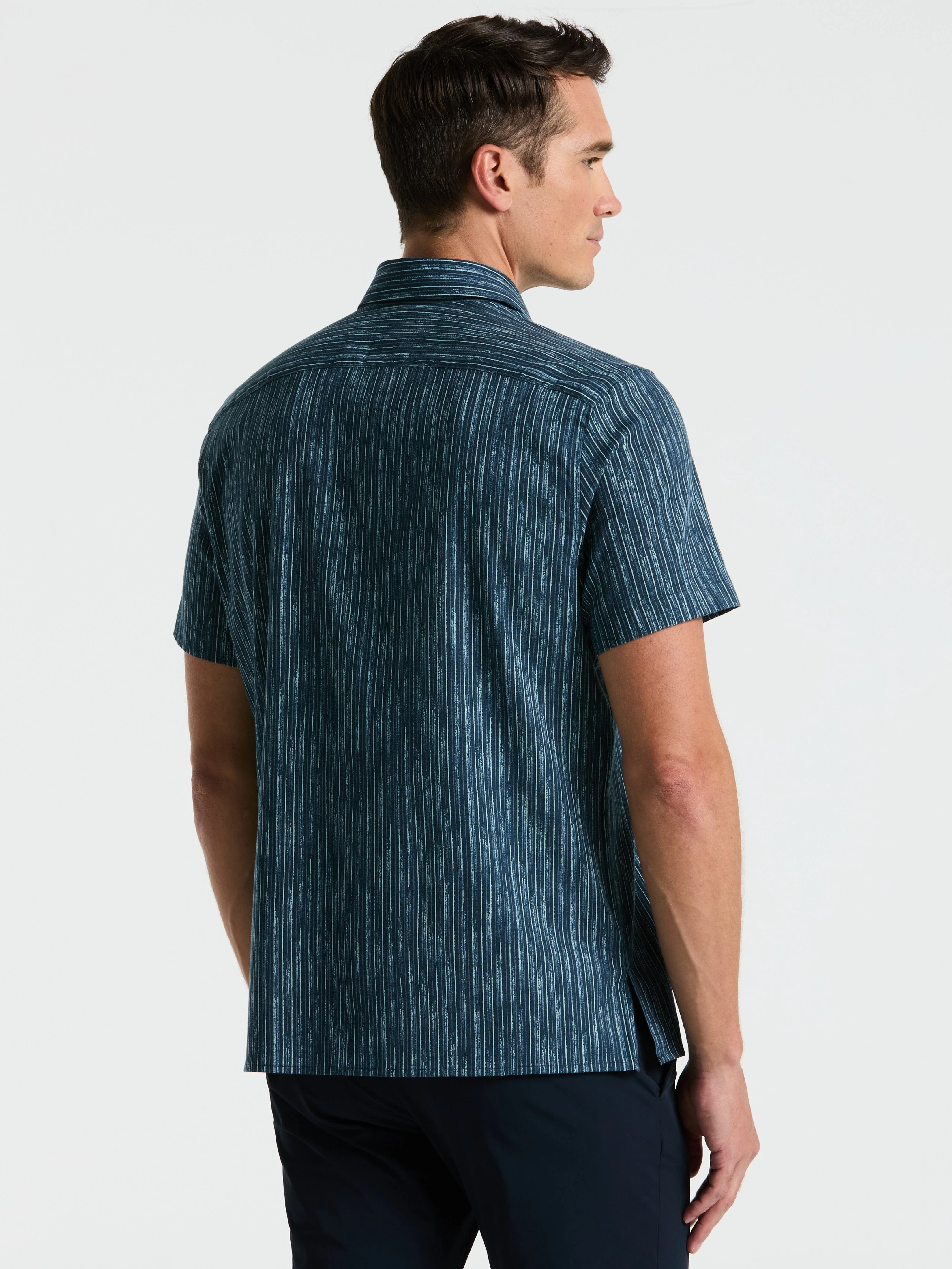 Short Sleeve Button Down Striped Shirt - Image 2