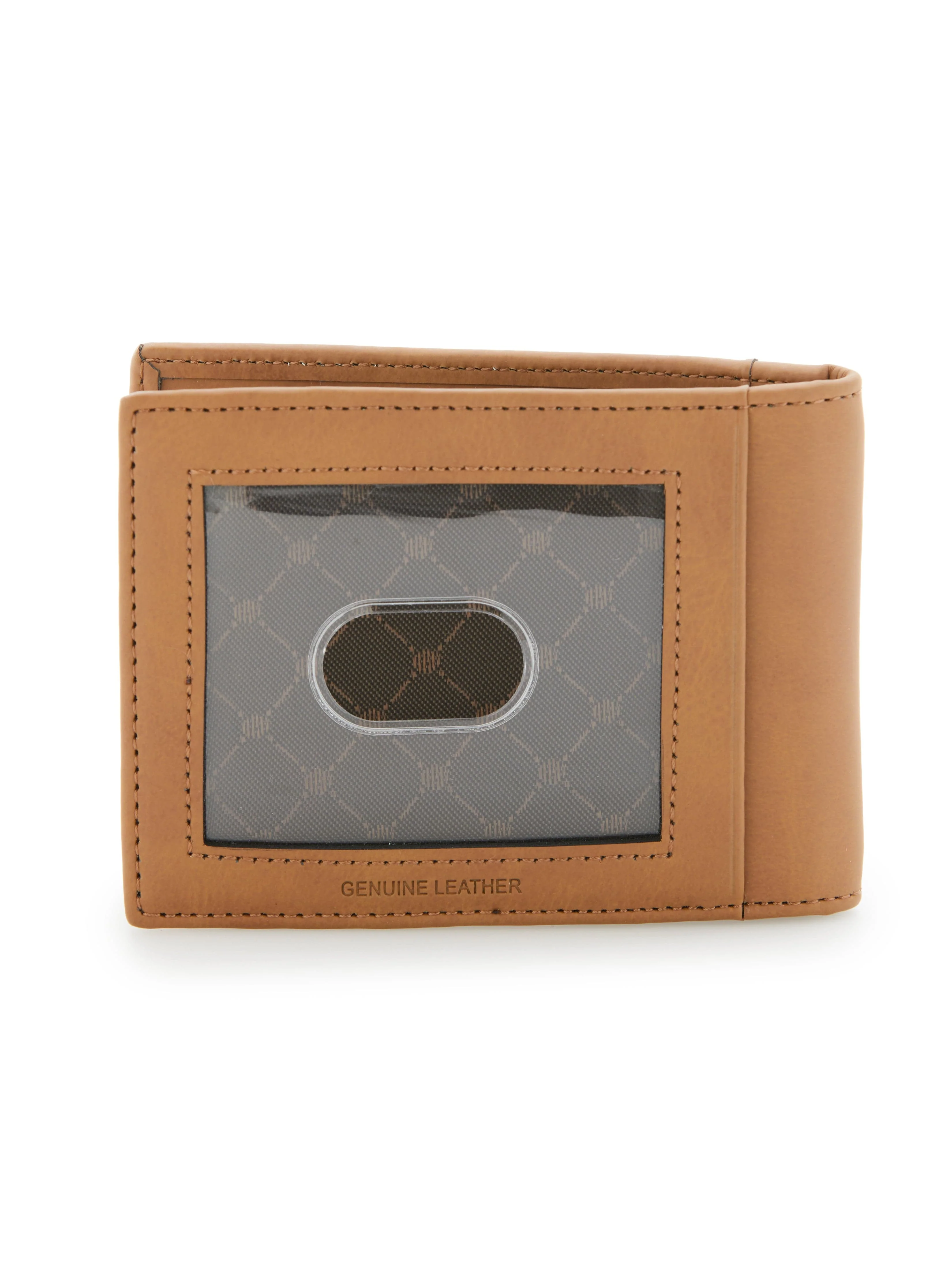 Tan Leather Money Clip Wallet - Image 3
