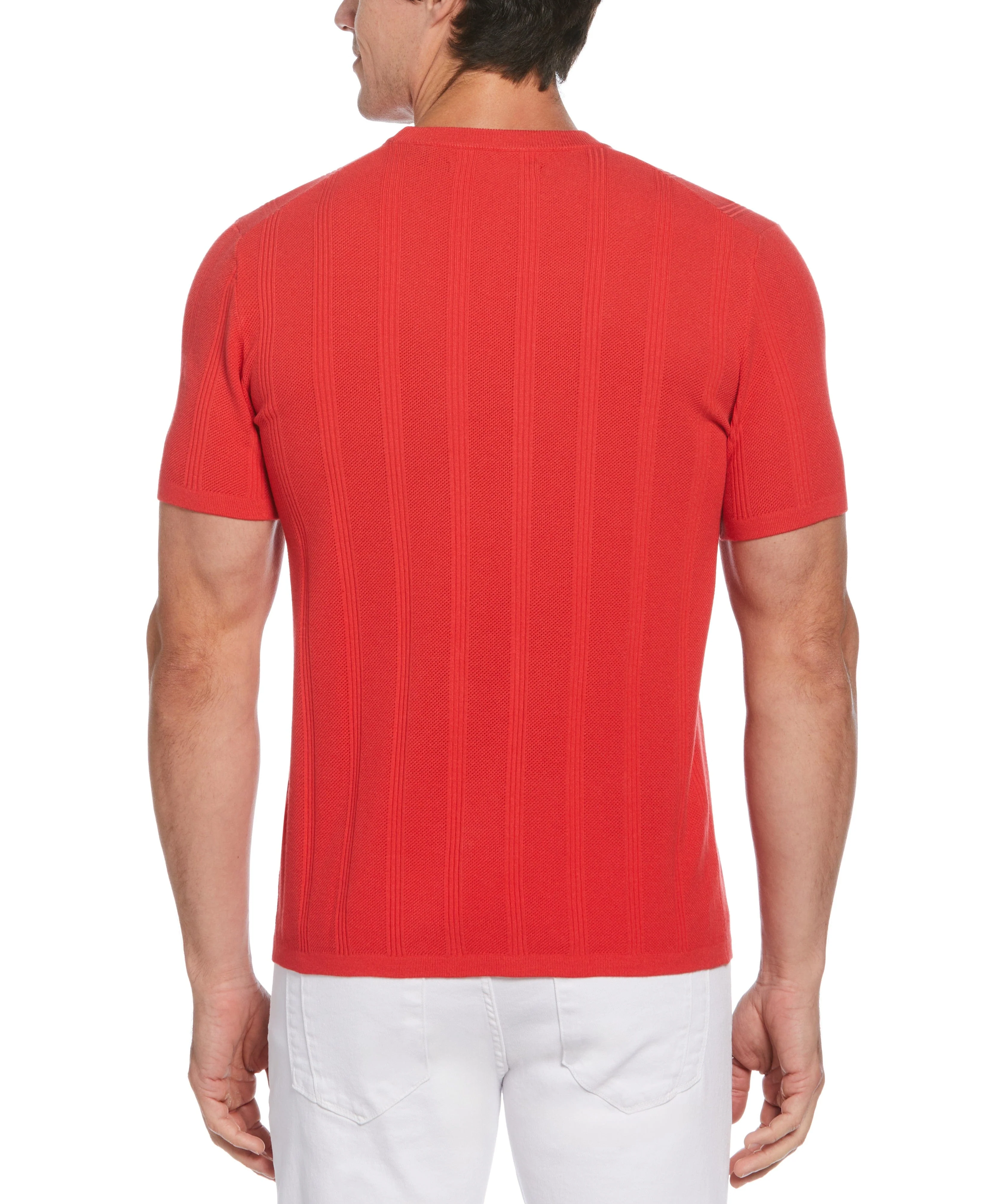 Tech Knit Striped Crew Neck Shirt - Image 2