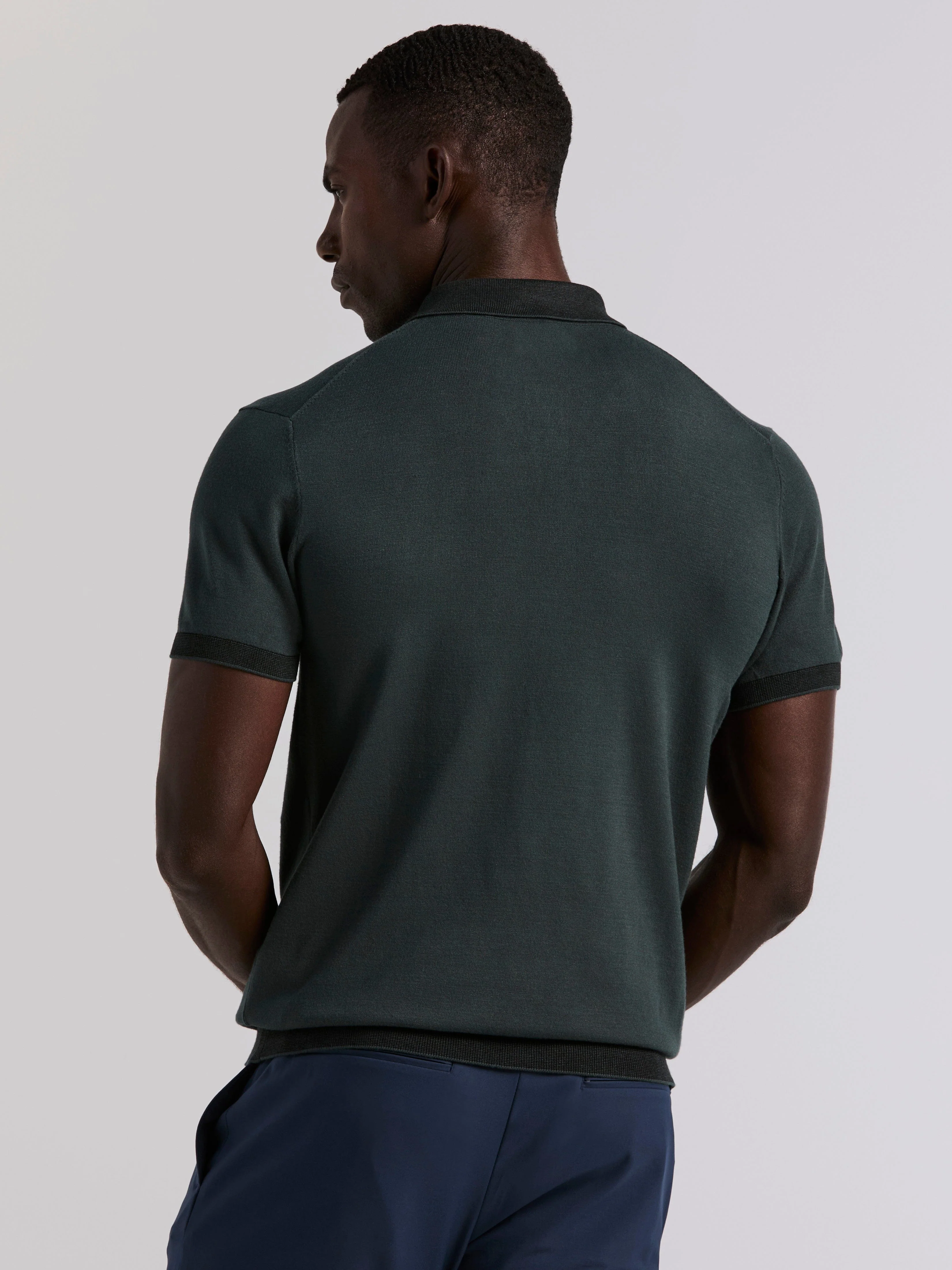 Tech Knit Contrast Sweater Polo - Image 3